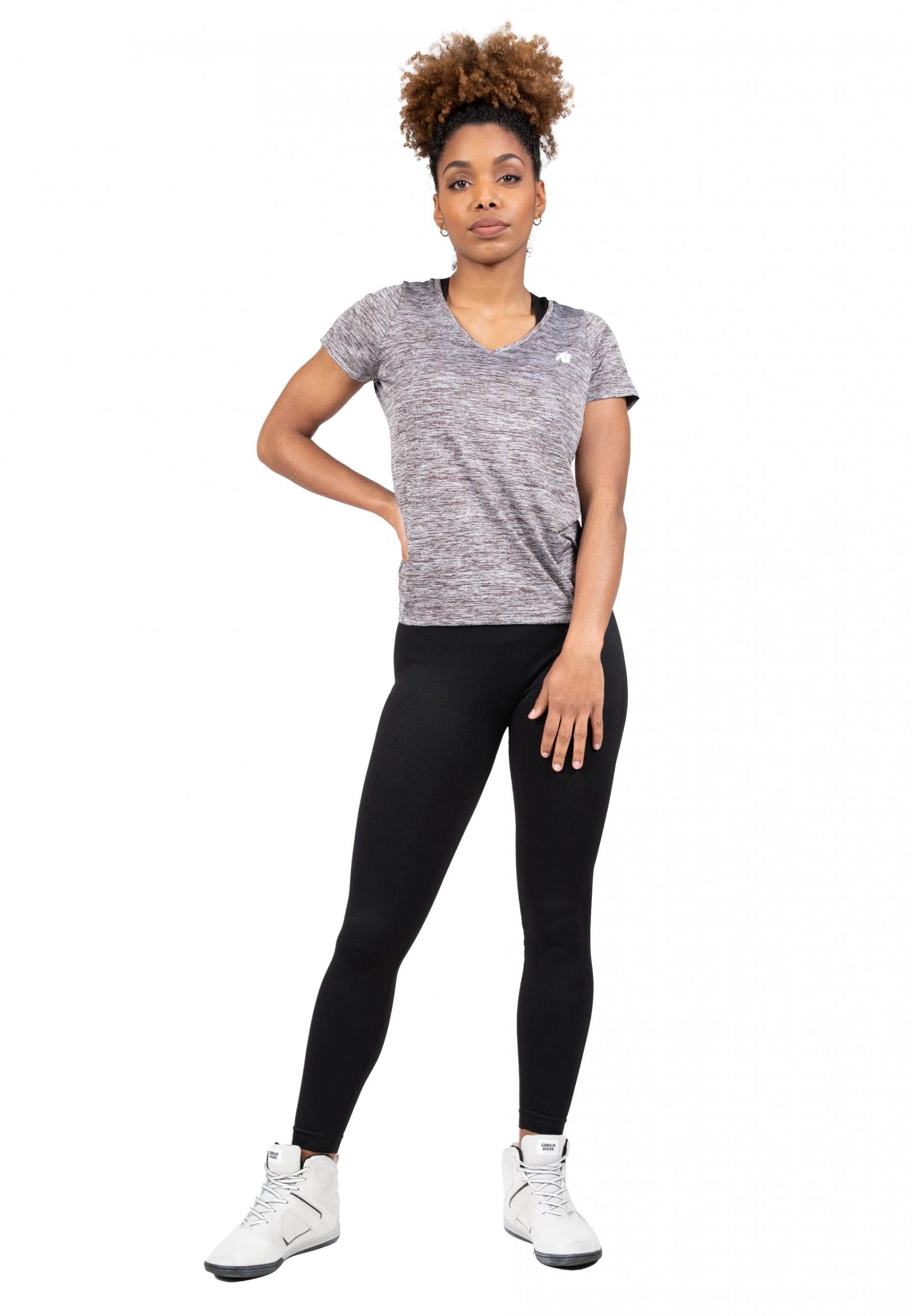 Elmira V-Neck T-shirt Gorilla Wear - Gris chiné - vue 3
