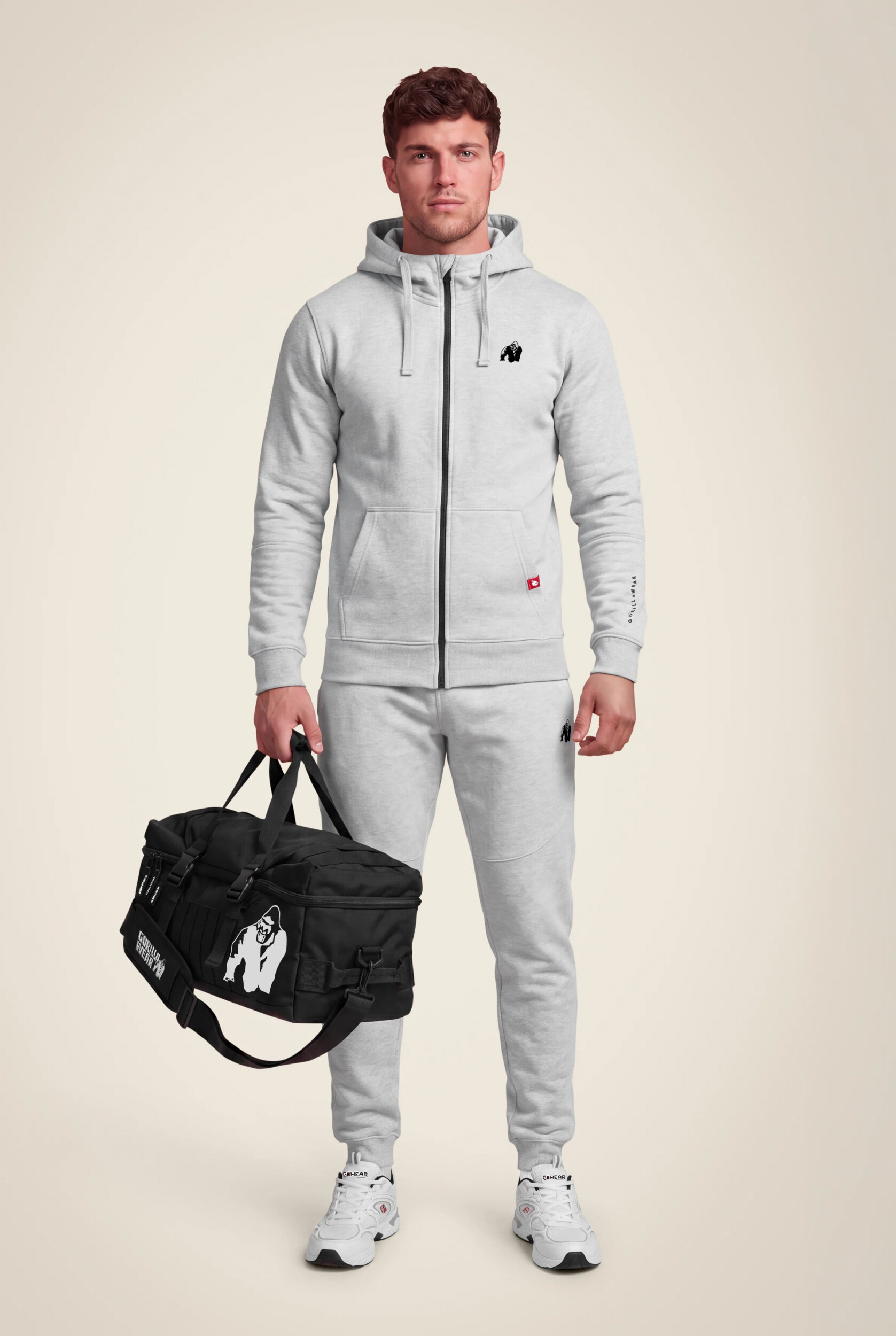 Leon Zipped Sweat à capuche Gorilla Wear - Gris - vue 3