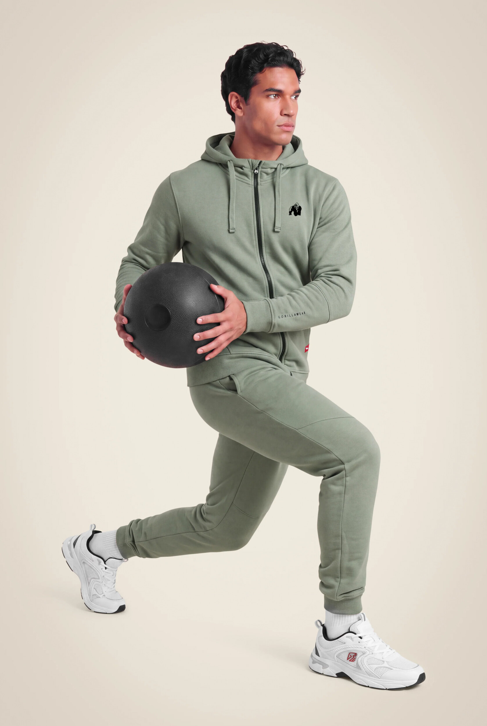 Leon Zipped Sweat à capuche Gorilla Wear - Vert - vue 3