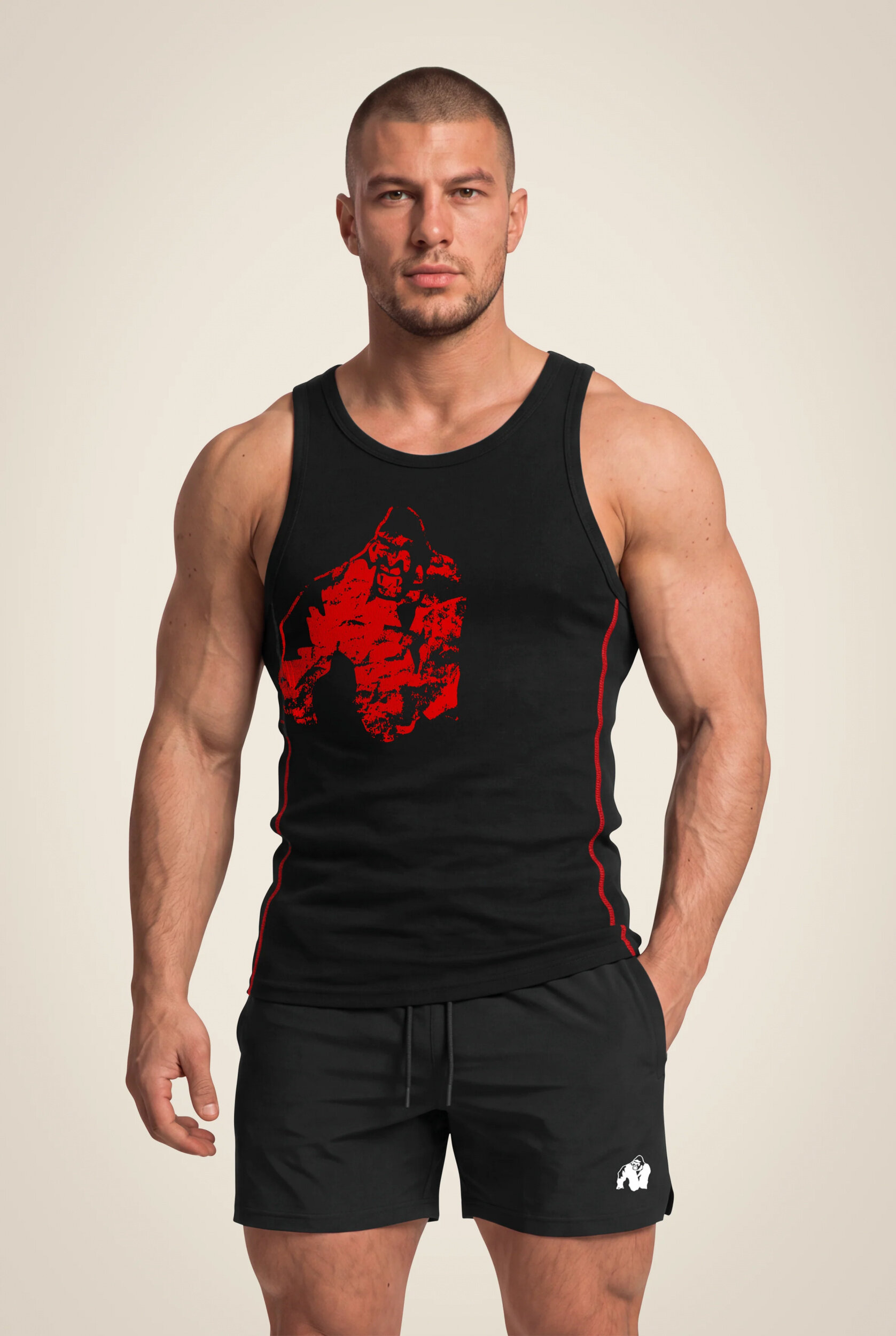 Monterey Débardeur Gorilla Wear - Noir/Rouge - vue 1