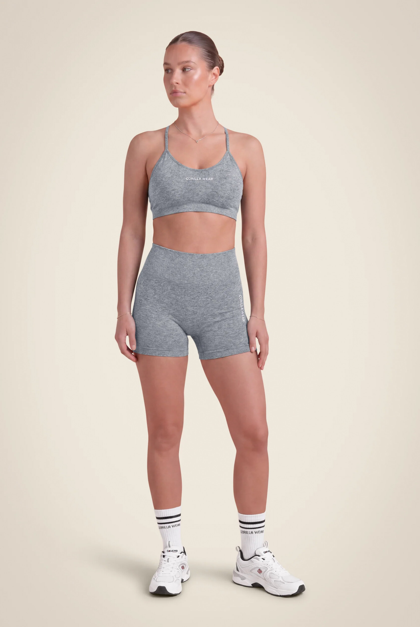 Quincy Seamless Short Gorilla Wear - Gris chiné, vue 3