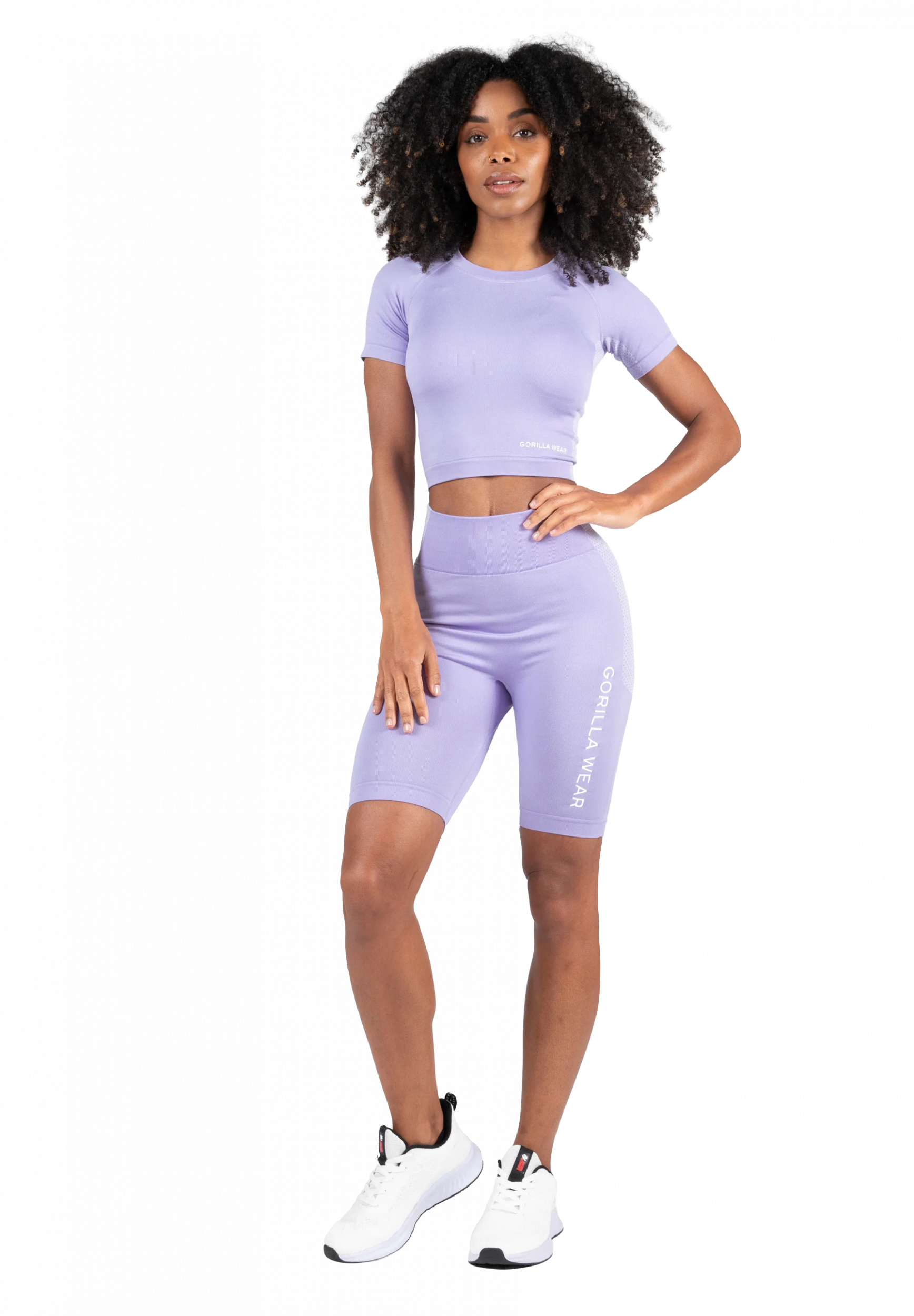 Selah Seamless Cycling Short Gorilla Wear - Lilas, vue 3