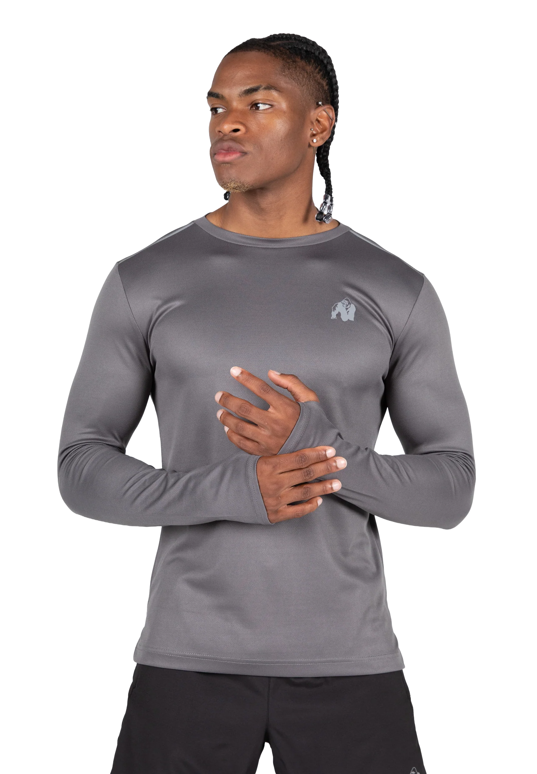 Washington T-shirt manches longues Gorilla Wear - Gris - vue 1