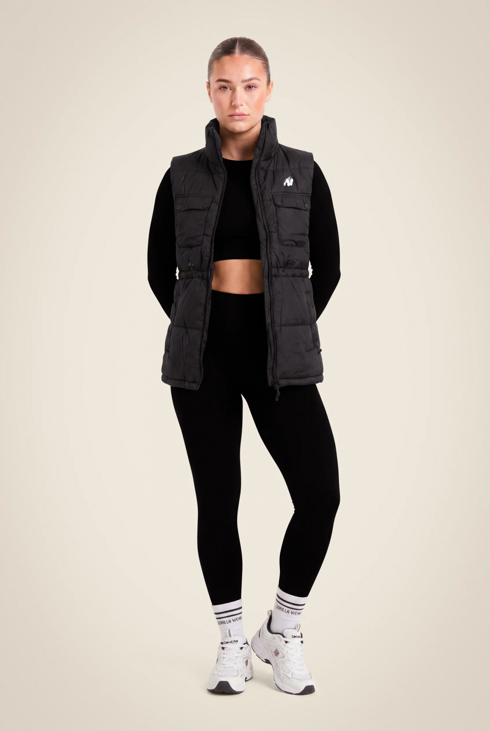 Lucia Puffer Gilet Gorilla Wear - Noir vue 3