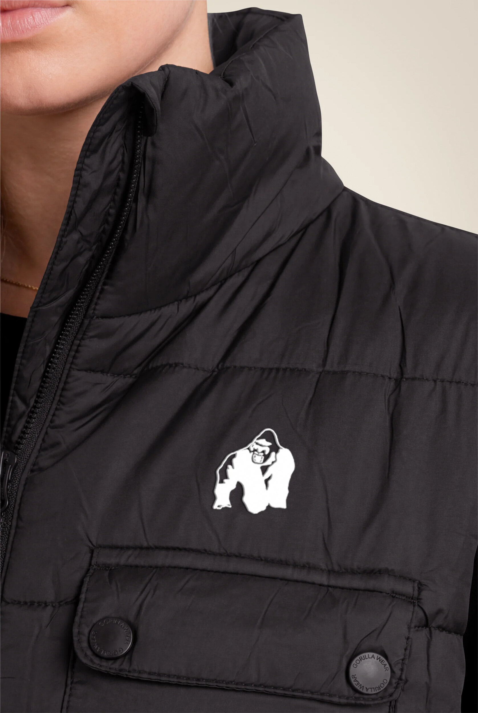 Lucia Puffer Gilet Gorilla Wear - Noir vue 4