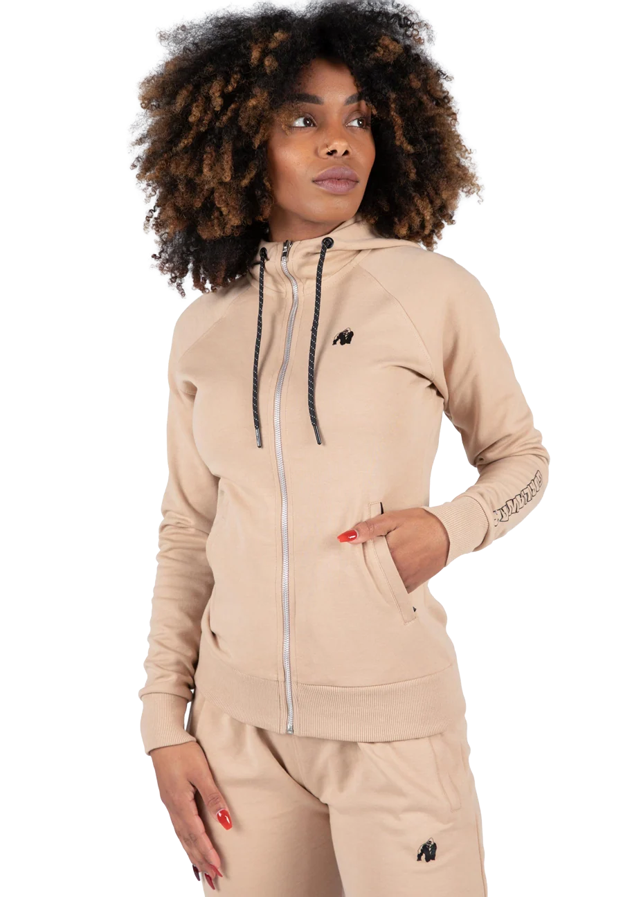 Marion Zipped Sweat à capuche Gorilla Wear - Beige vue 1