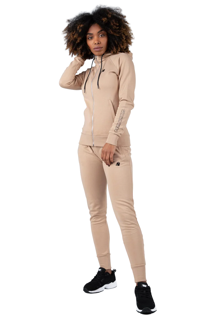 Marion Zipped Sweat à capuche Gorilla Wear - Beige vue 3