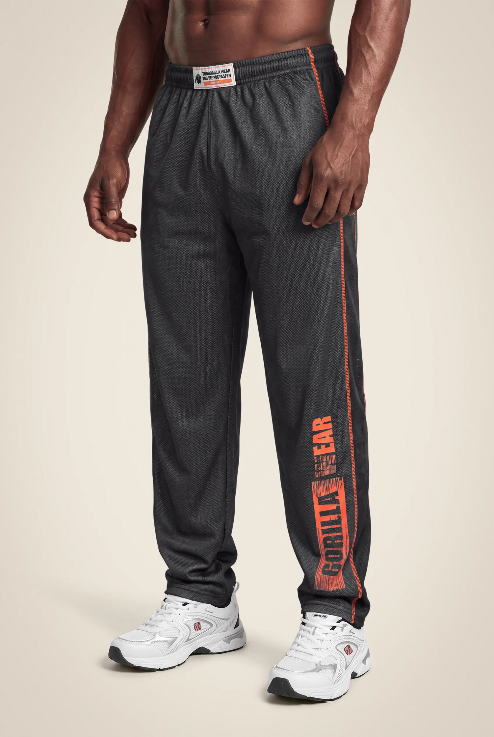 Wallace Mesh Pantalon Gorilla Wear - Gris/Orange, vue 1