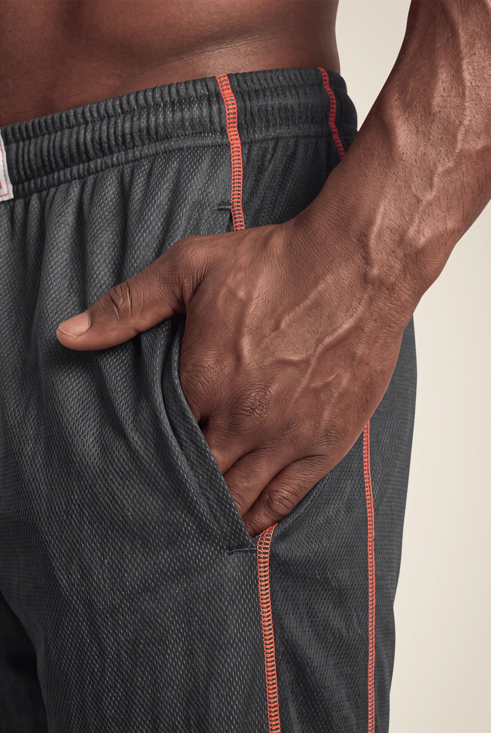 Wallace Mesh Pantalon Gorilla Wear - Gris/Orange, vue 4