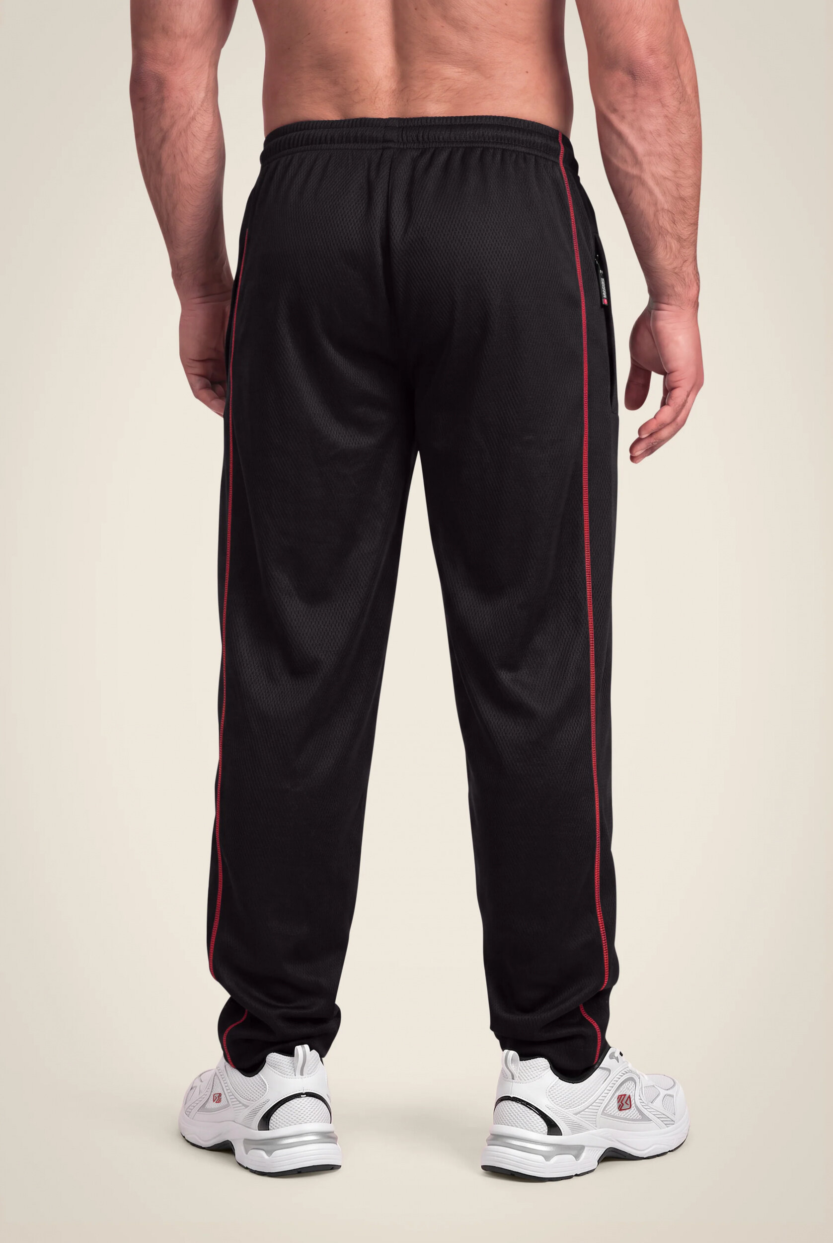 Wallace Mesh Pantalon Gorilla Wear - Noir/Rouge, vue 2