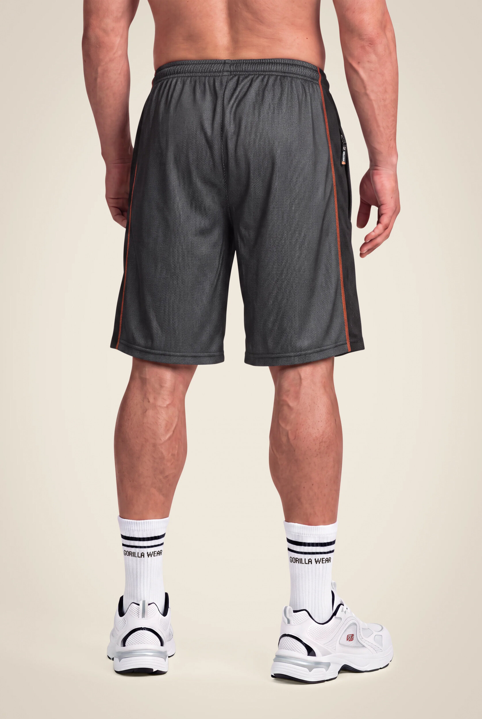 Wallace Mesh Short Gorilla Wear - Gris/Orange, vue 2