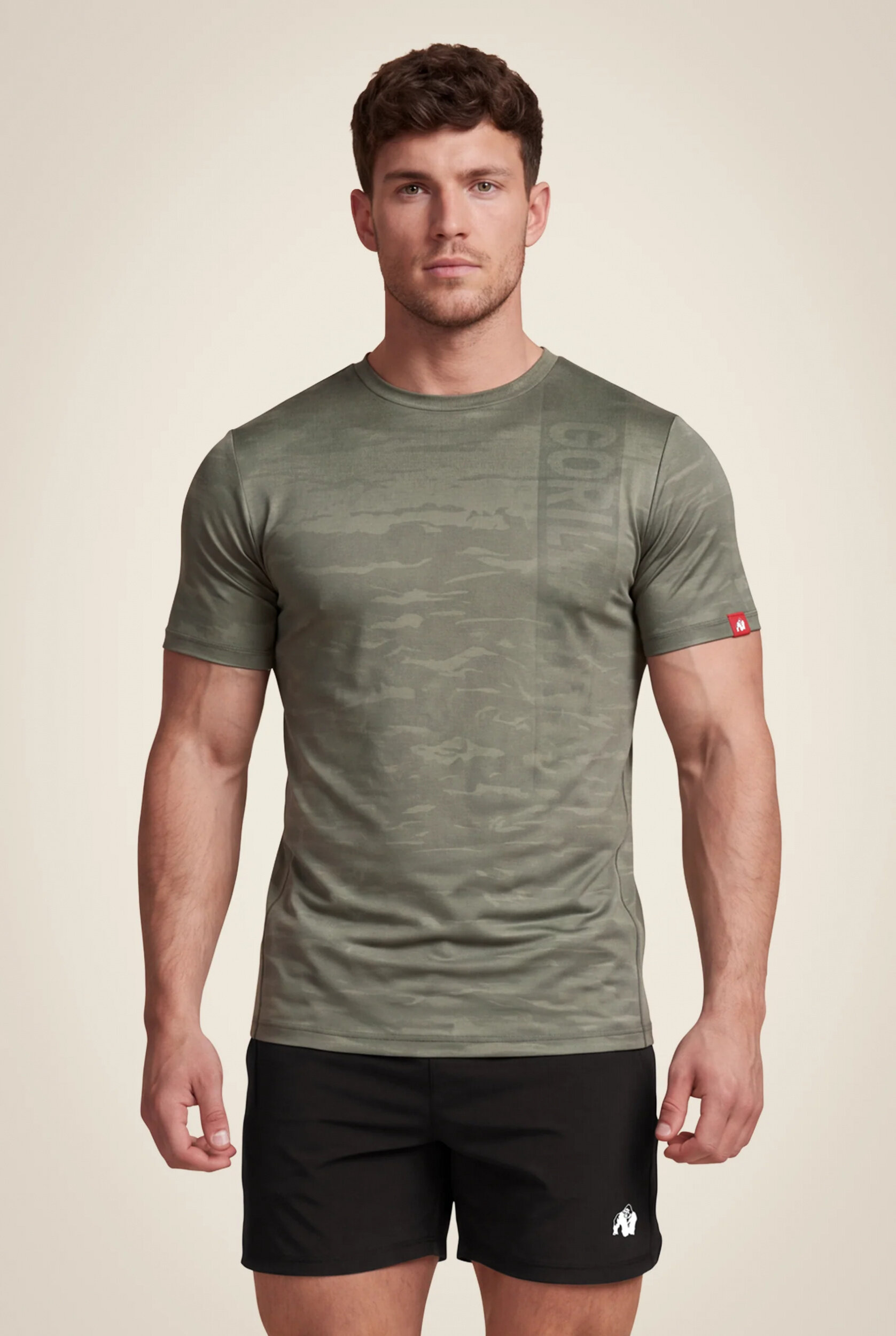 Westley T-shirt Gorilla Wear homme - Vert kaki, vue 1