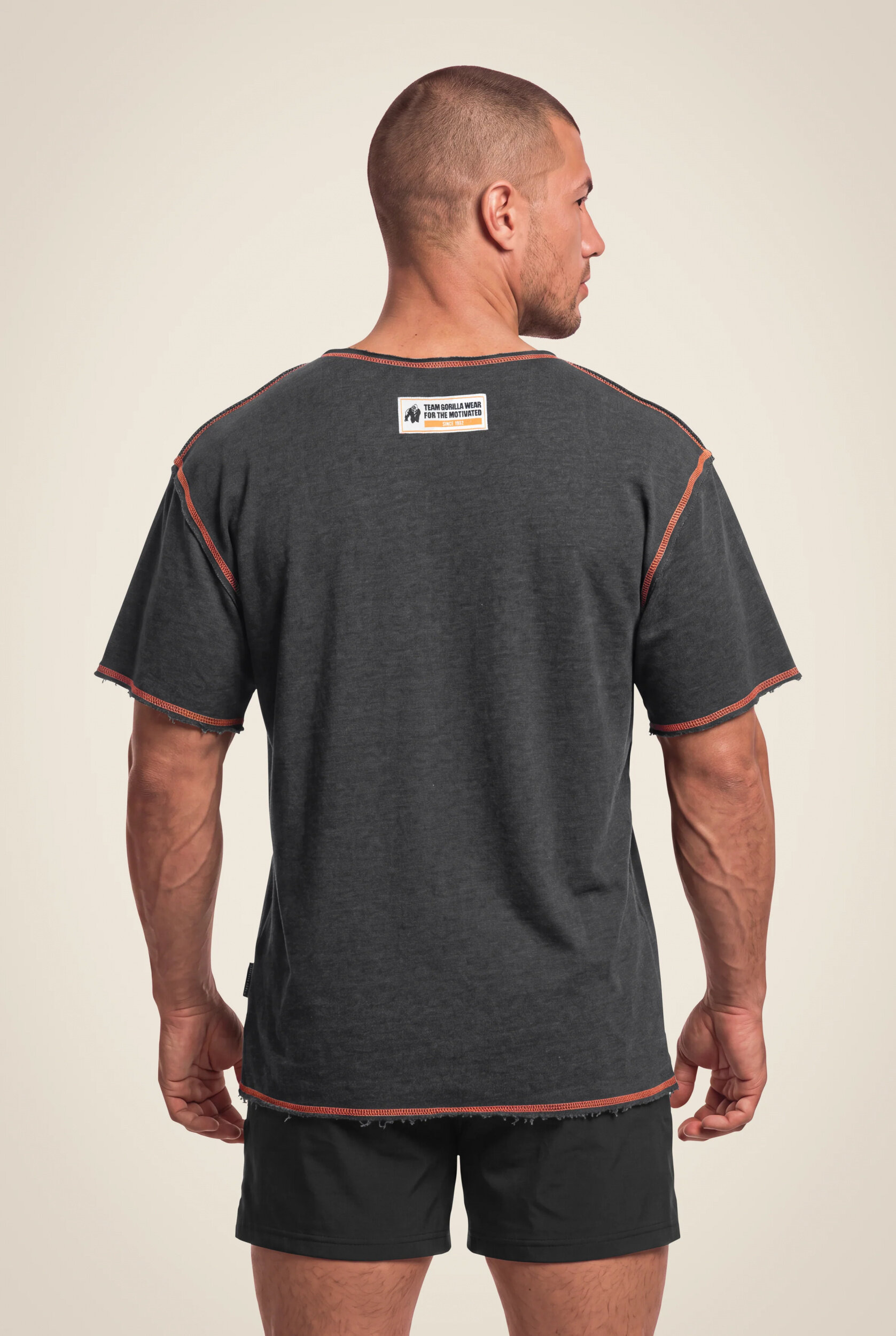 Wallace Workout Top Gorilla Wear homme - Gris/Orange, vue 2