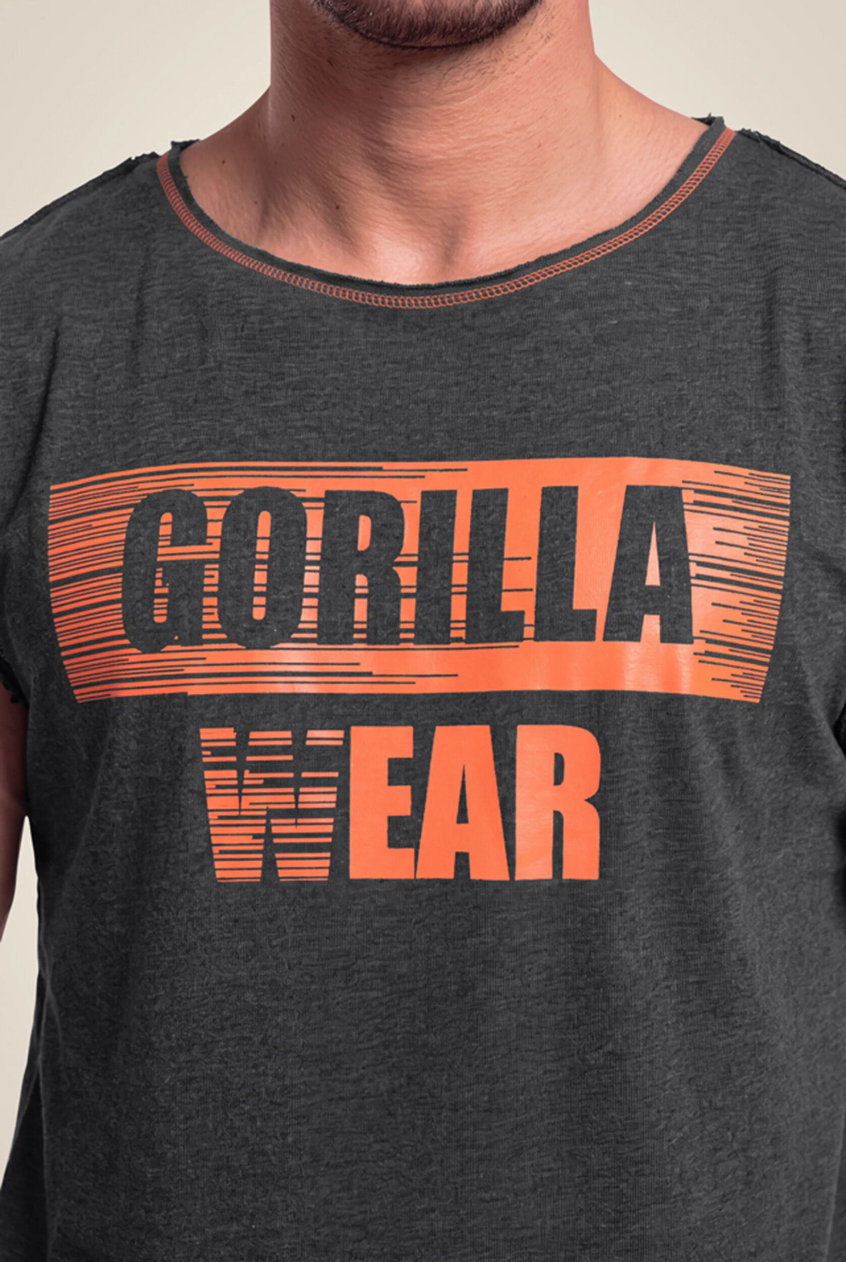 Wallace Workout Top Gorilla Wear homme - Gris/Orange, vue 4