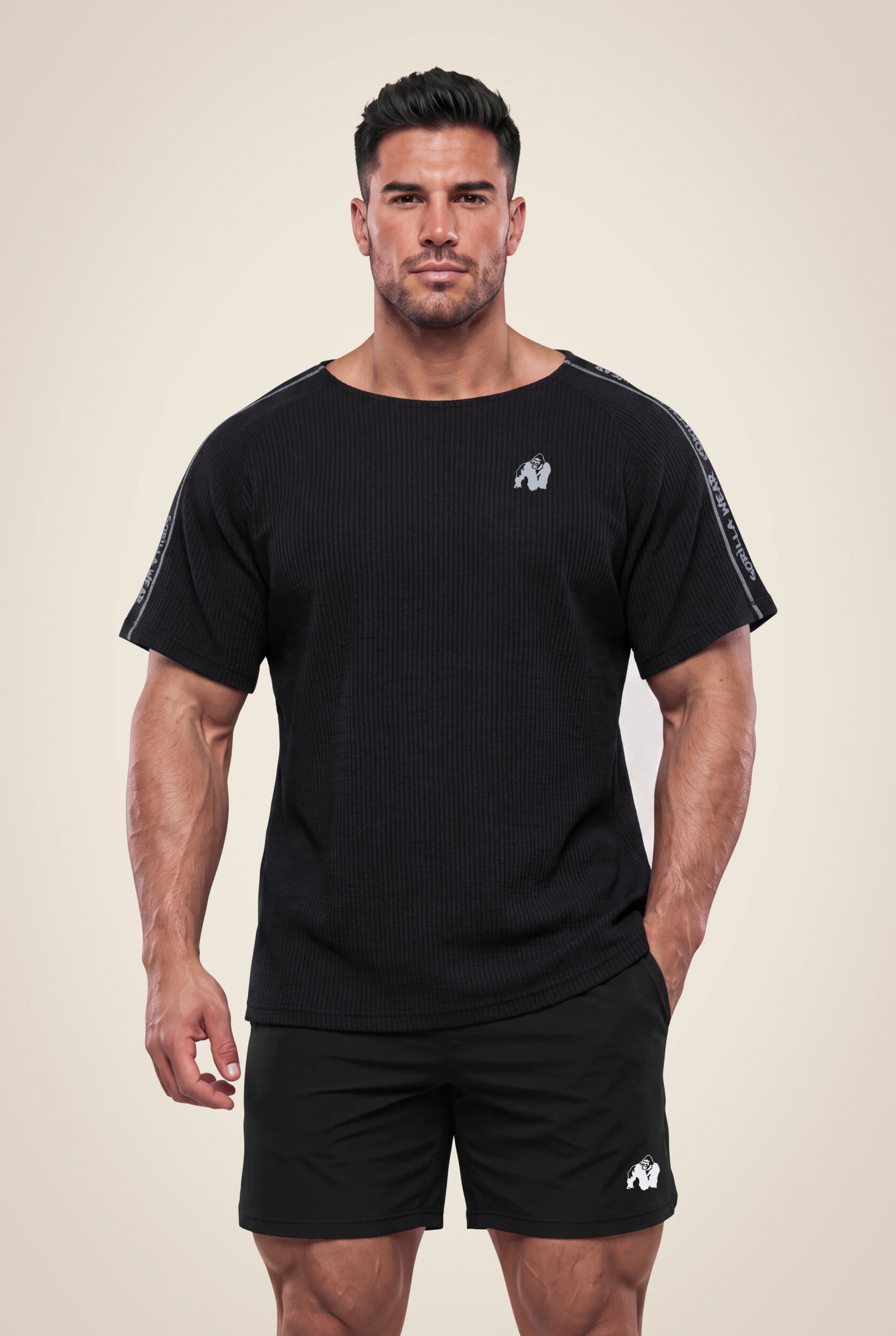 Buffalo Old School Workout Top Gorilla Wear homme - Noir/Gris, vue 1