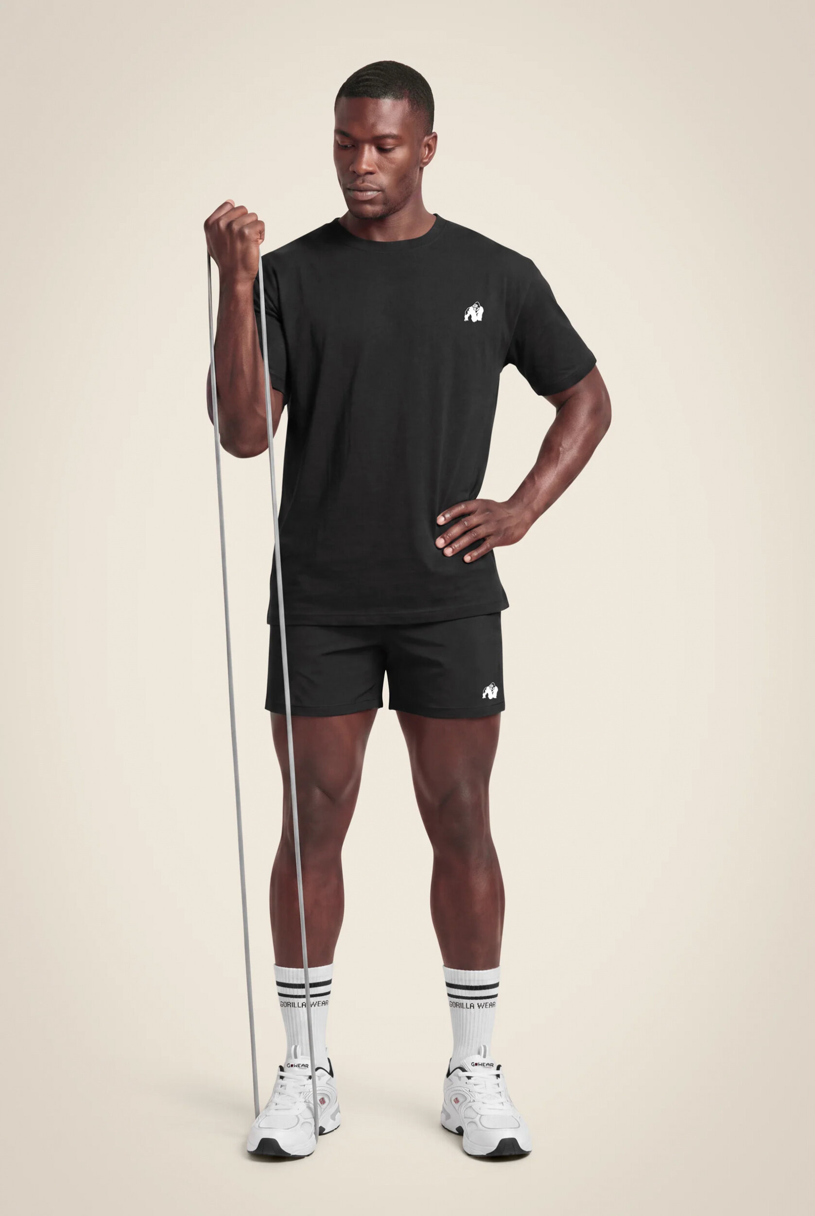 Leon Sweat Short Gorilla Wear - Noir, vue 3