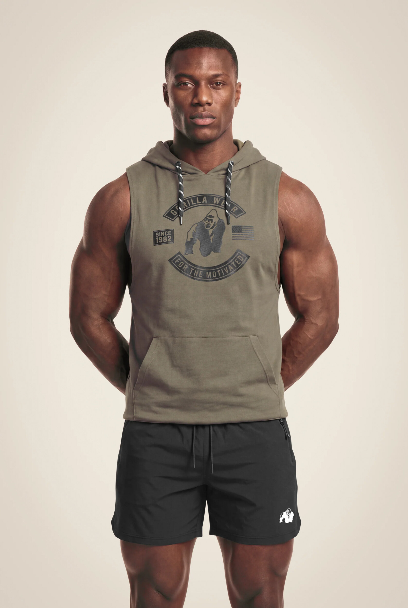 Lawrence Hooded Débardeur Gorilla Wear - Vert kaki, vue 1