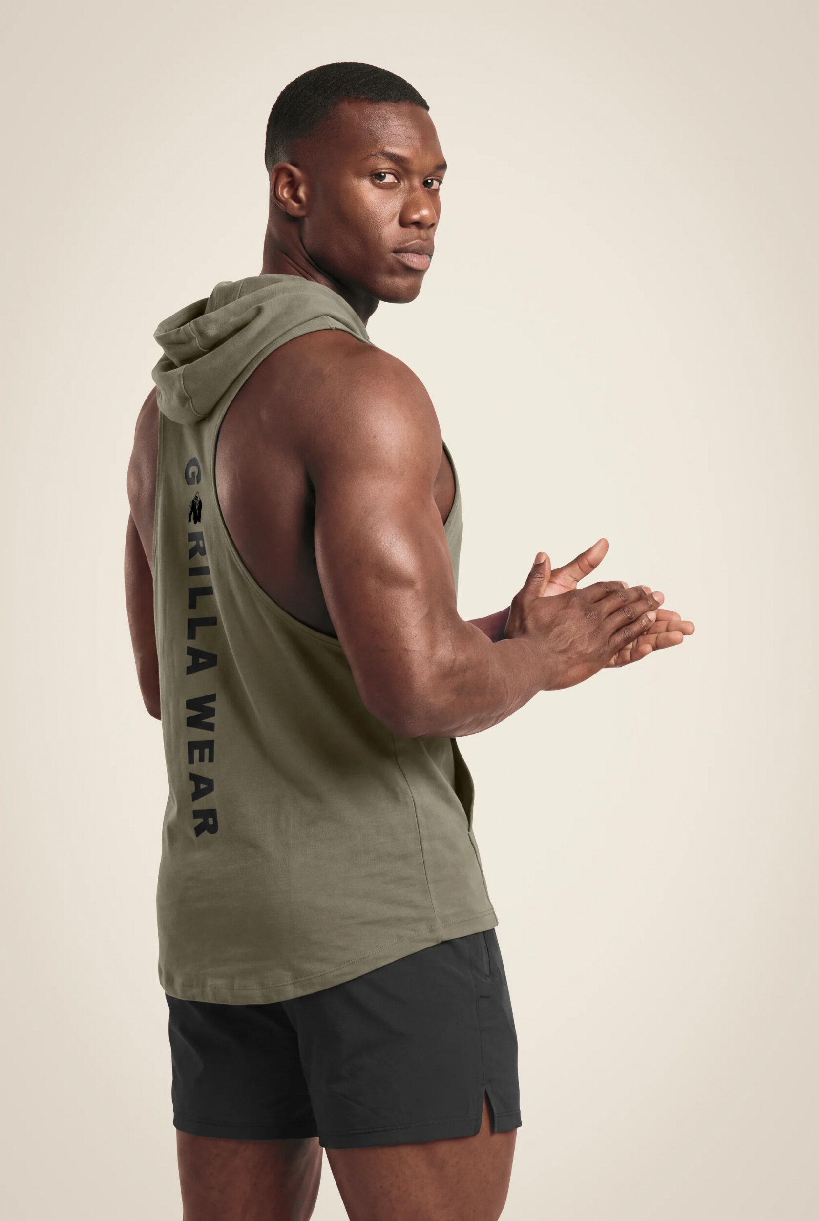 Lawrence Hooded Débardeur Gorilla Wear - Vert kaki, vue 2