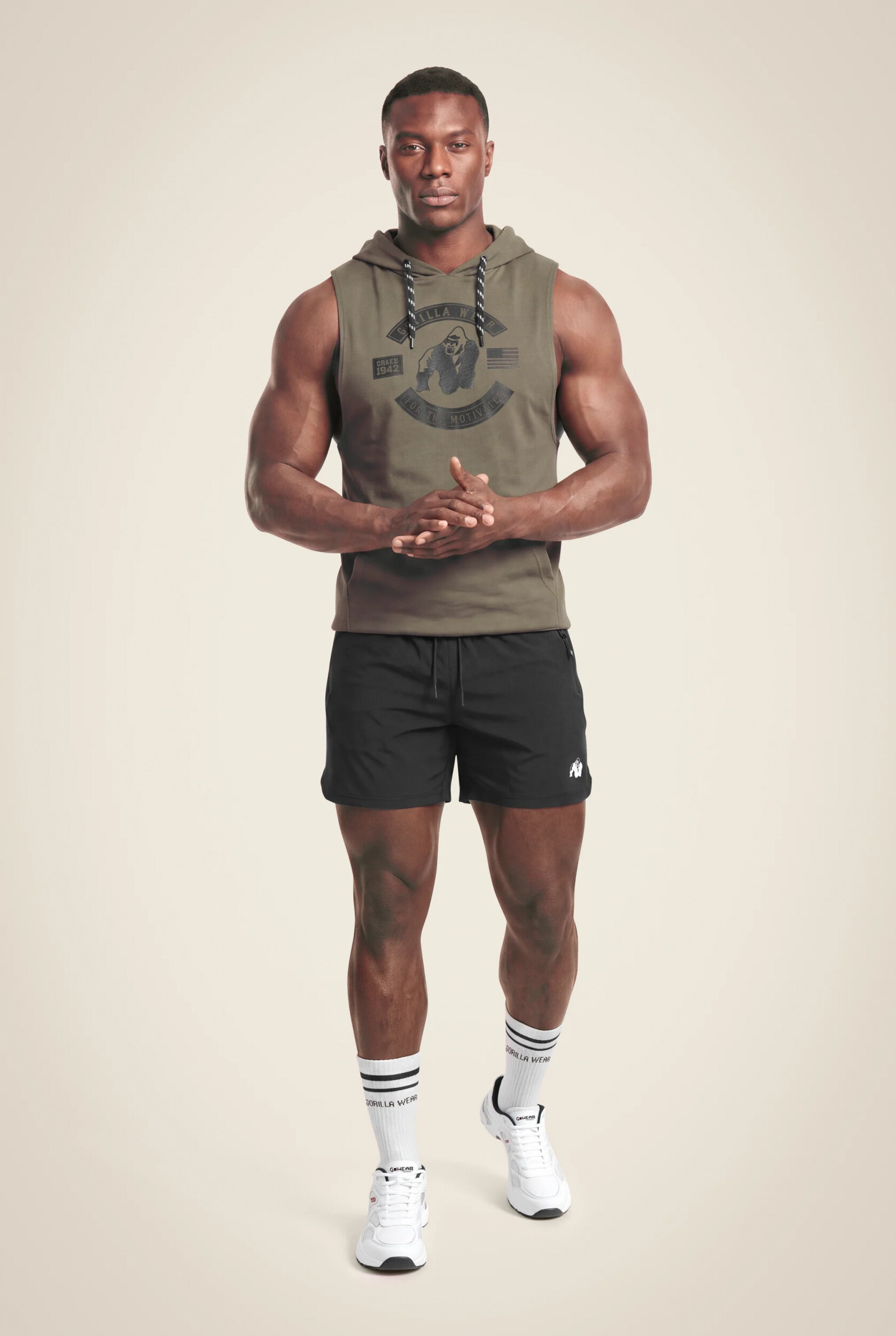 Lawrence Hooded Débardeur Gorilla Wear - Vert kaki, vue 3