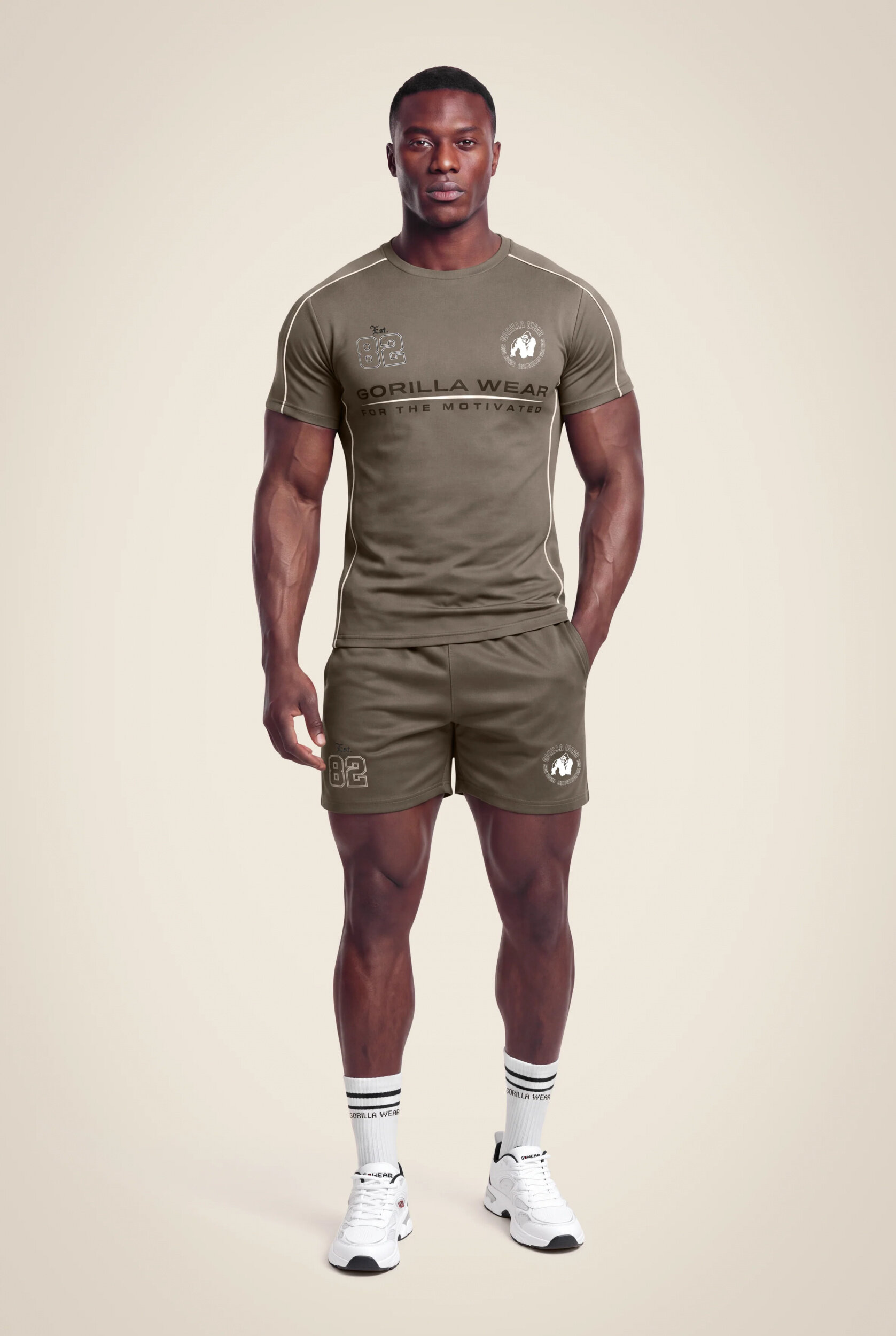 Broxton Short Gorilla Wear - Vert kaki, vue 3
