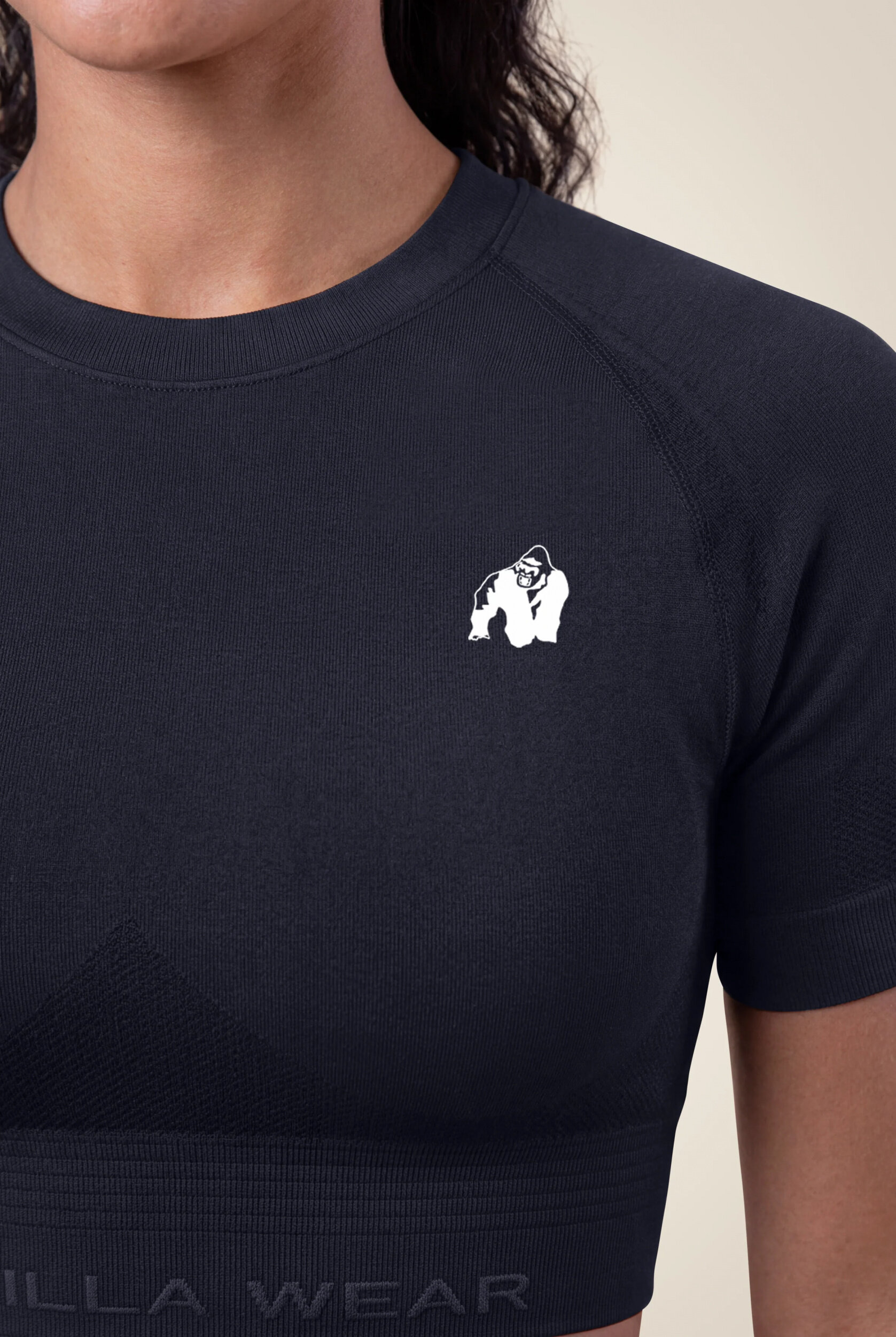 Whitney Seamless Top court Gorilla Wear - Noir, vue 4