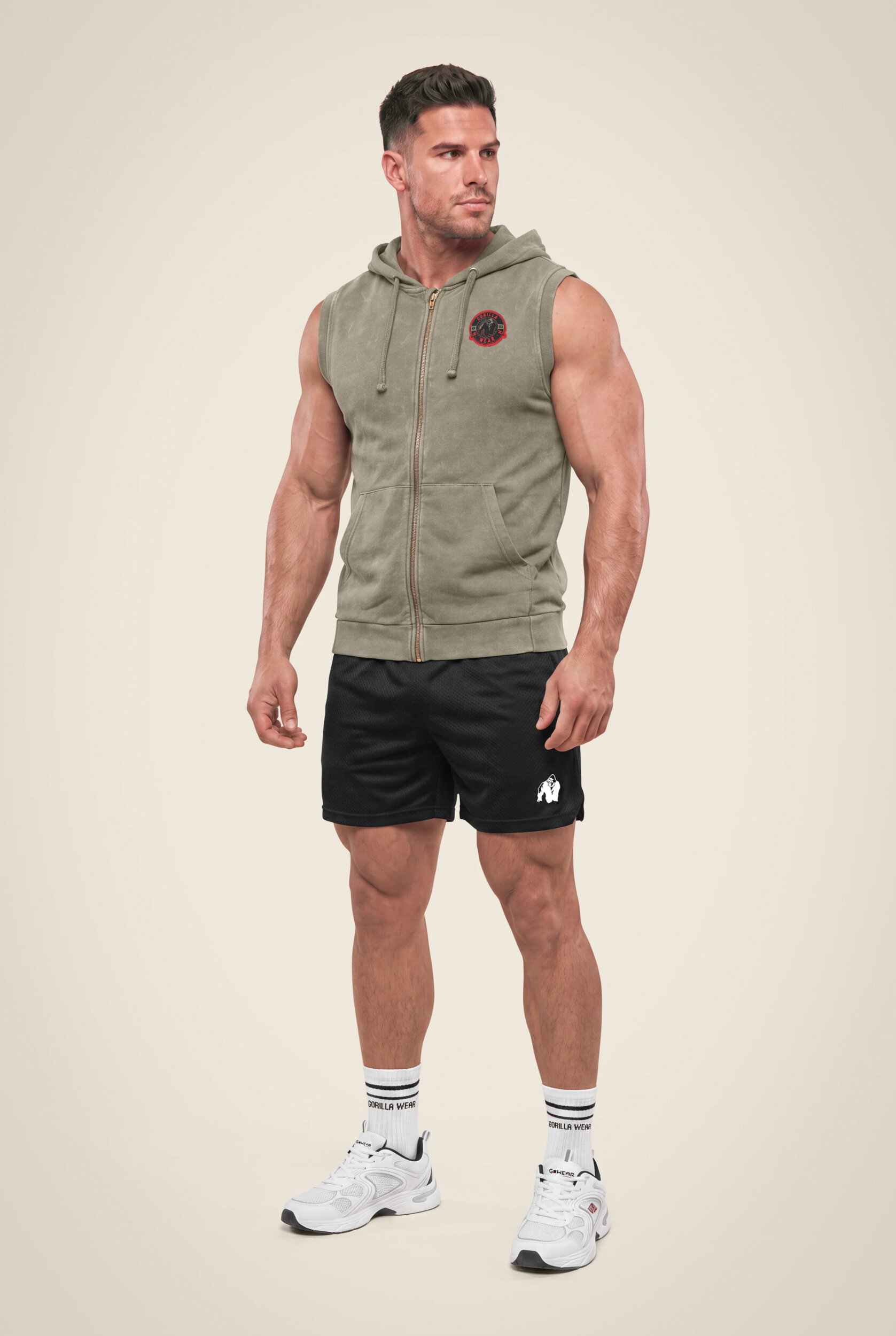 Silverdale Sleeveless Sweat à capuche Gorilla Wear - Vert kaki, vue 3