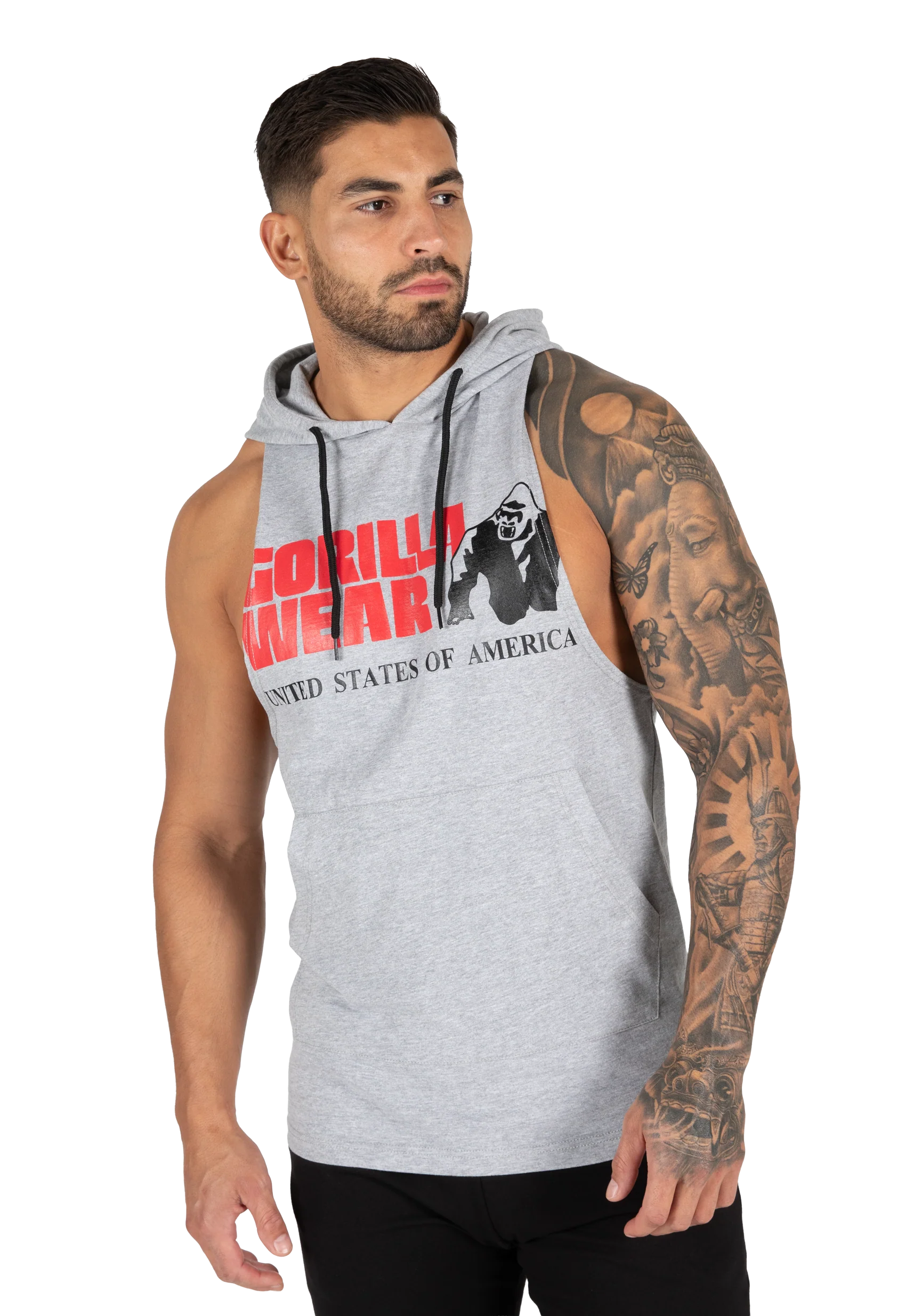 Rogers Hooded Débardeur Gorilla Wear - Gris chiné, photo 1