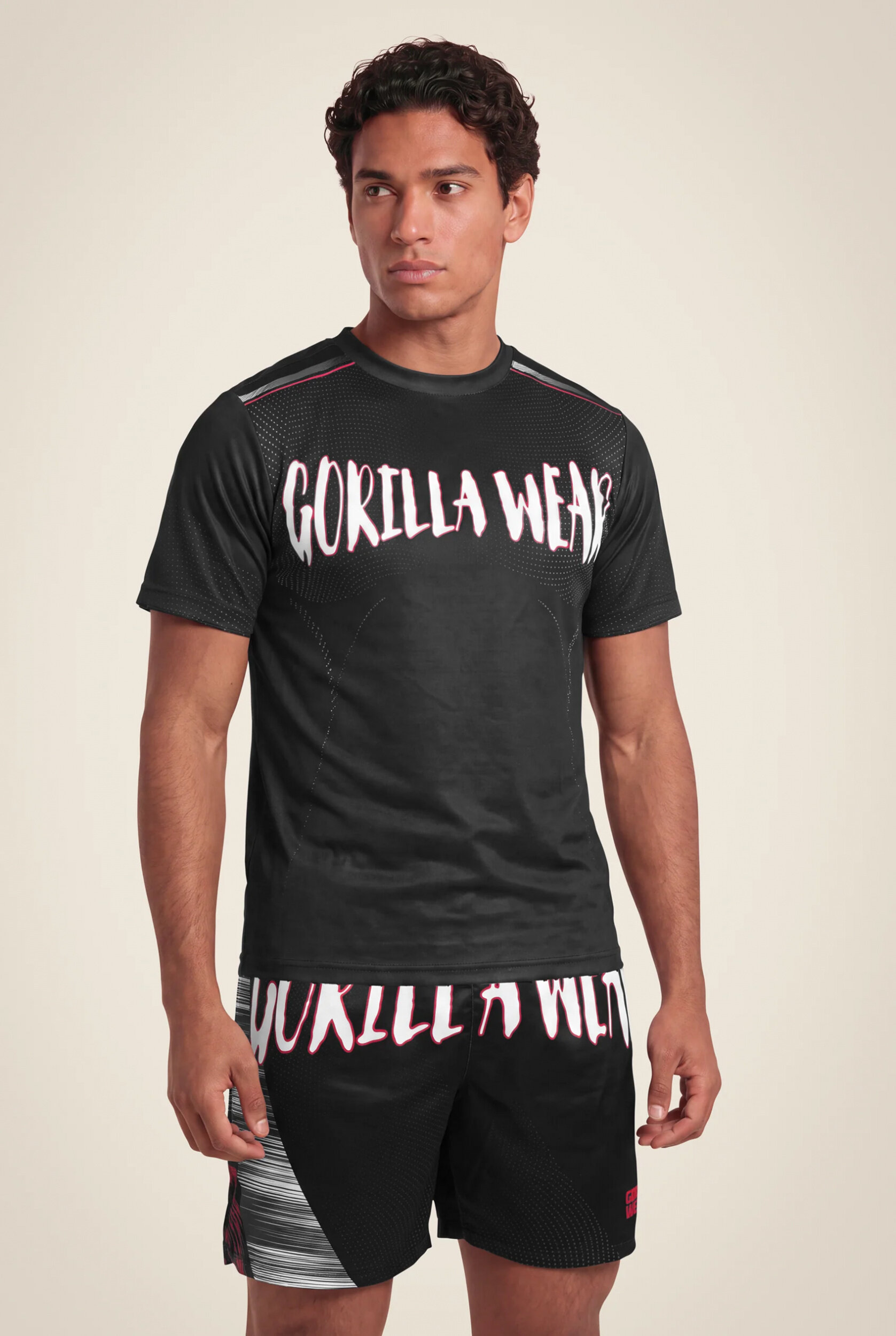 Clayton T-shirt Gorilla Wear - Noir/Rouge - vue 1