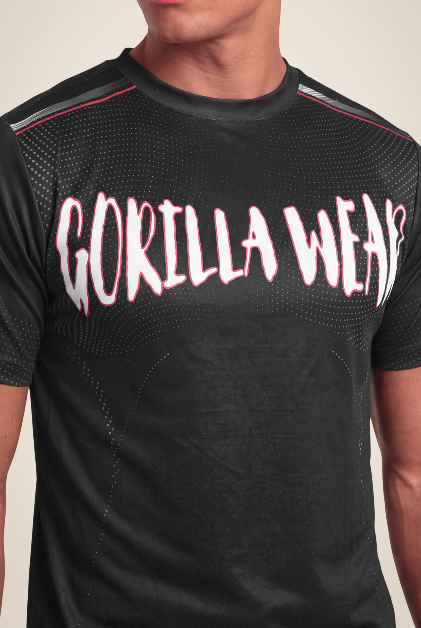 Clayton T-shirt Gorilla Wear - Noir/Rouge - vue 4