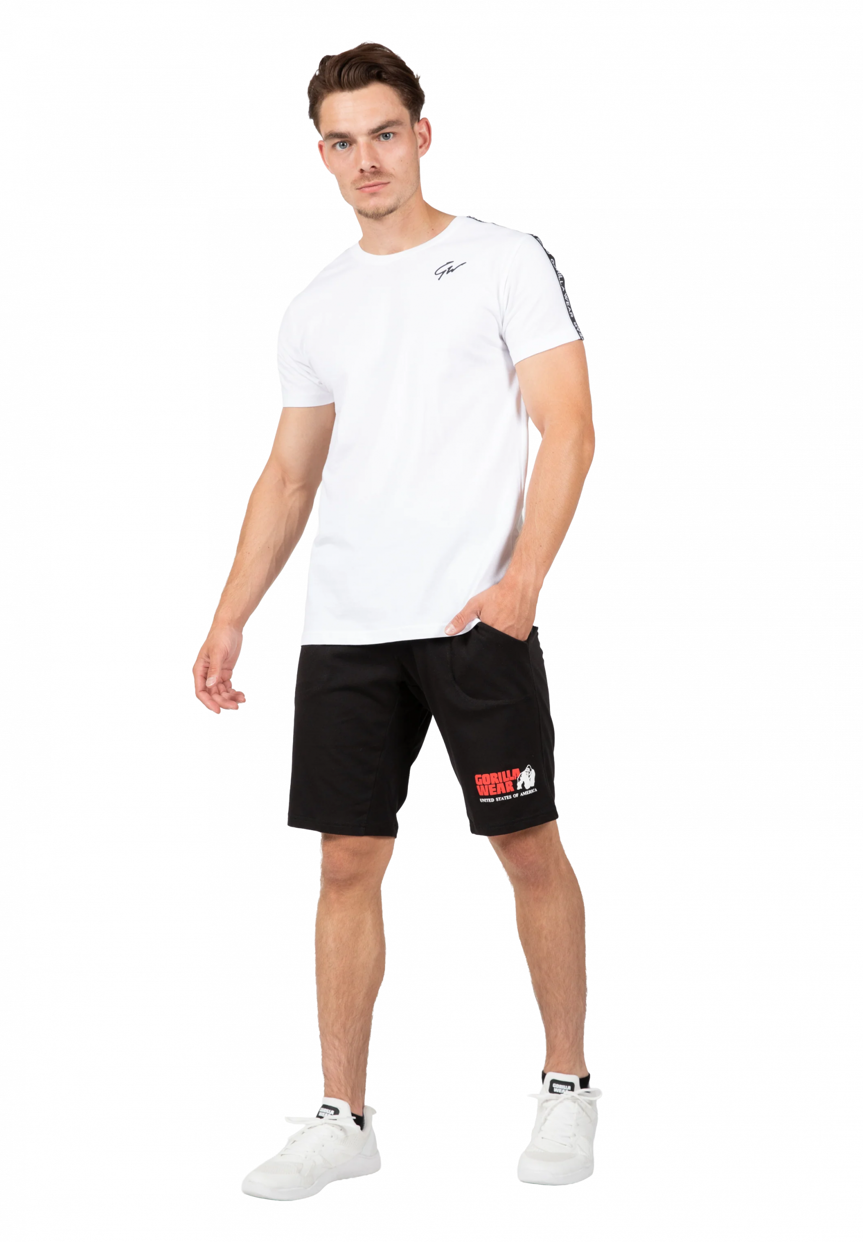 Chester T-shirt Gorilla Wear - Blanc/Noir - vue 3