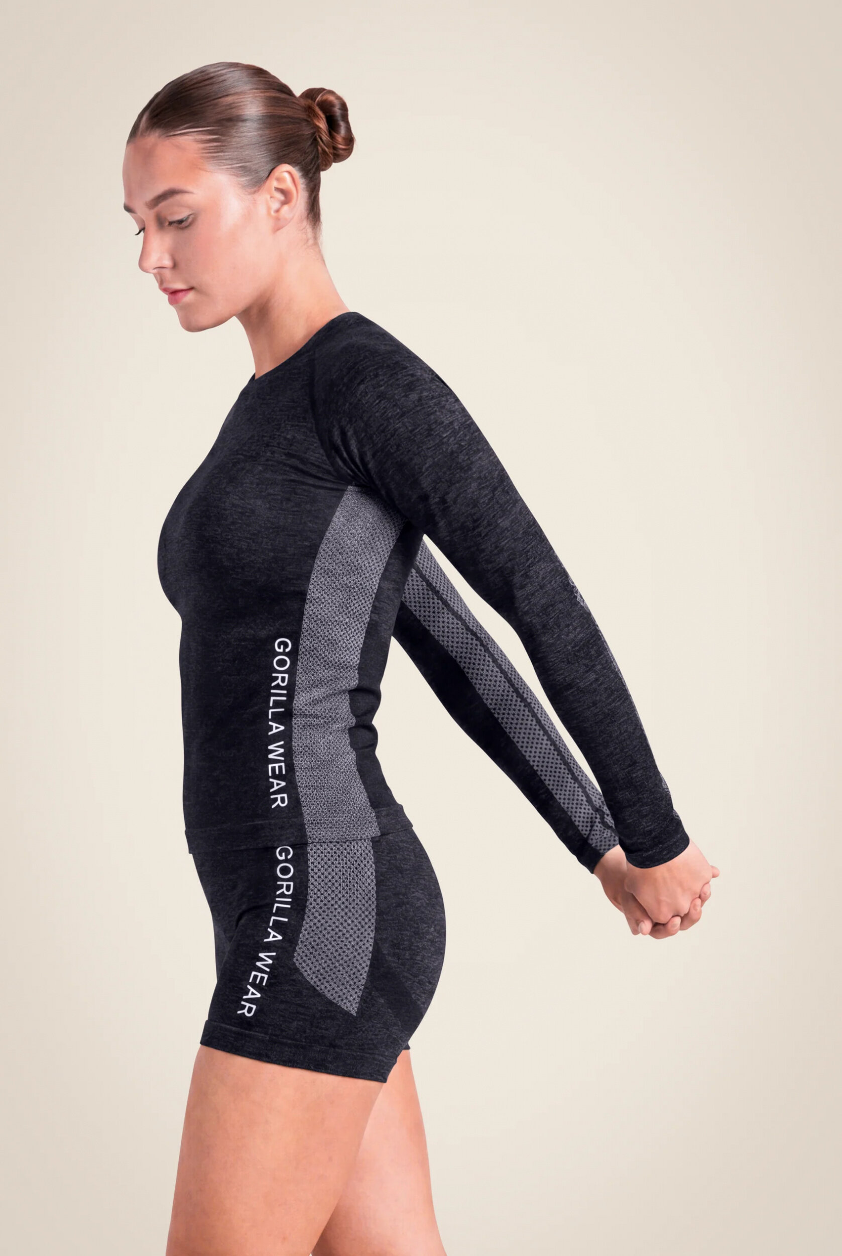 Selah Seamless Manches longues Gorilla Wear - Noir, vue 1