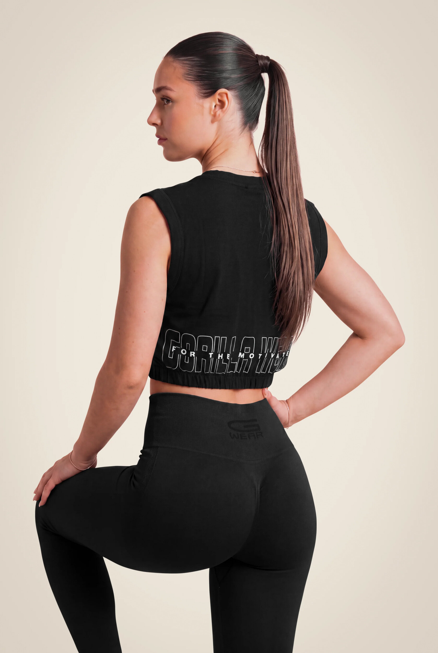 Albion Oversized Top court Gorilla Wear - Noir - vue 2
