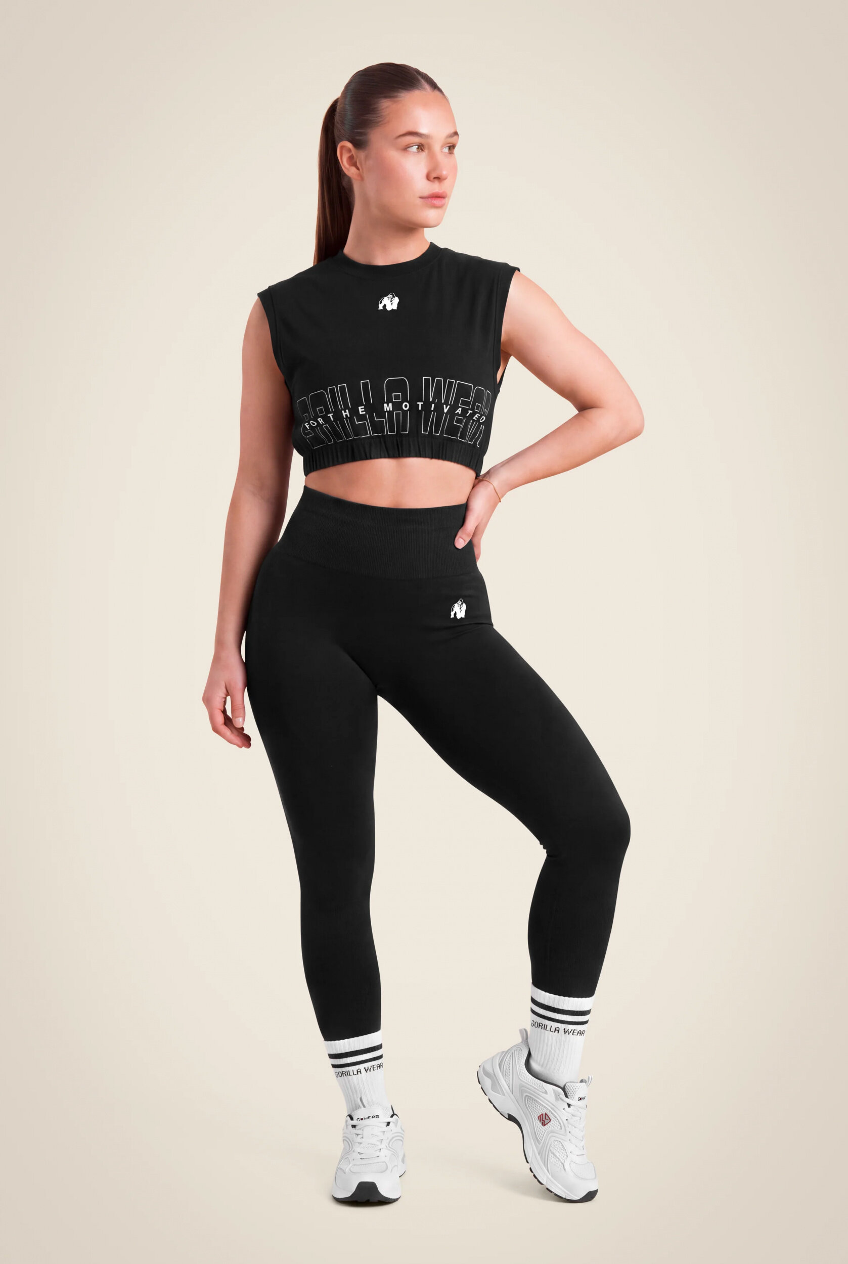 Albion Oversized Top court Gorilla Wear - Noir - vue 3