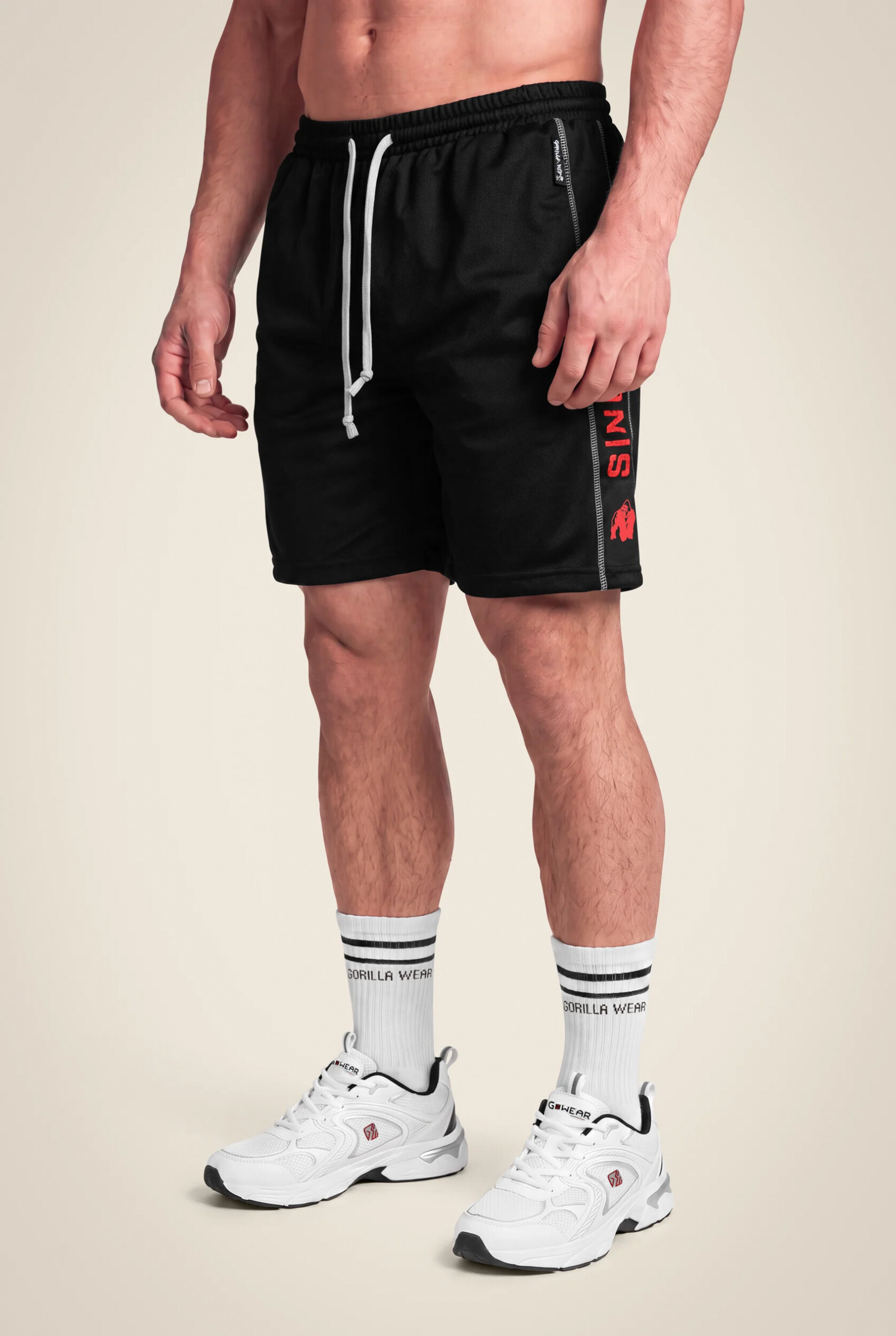 Functional Mesh Short Gorilla Wear - Noir/Rouge - vue 1