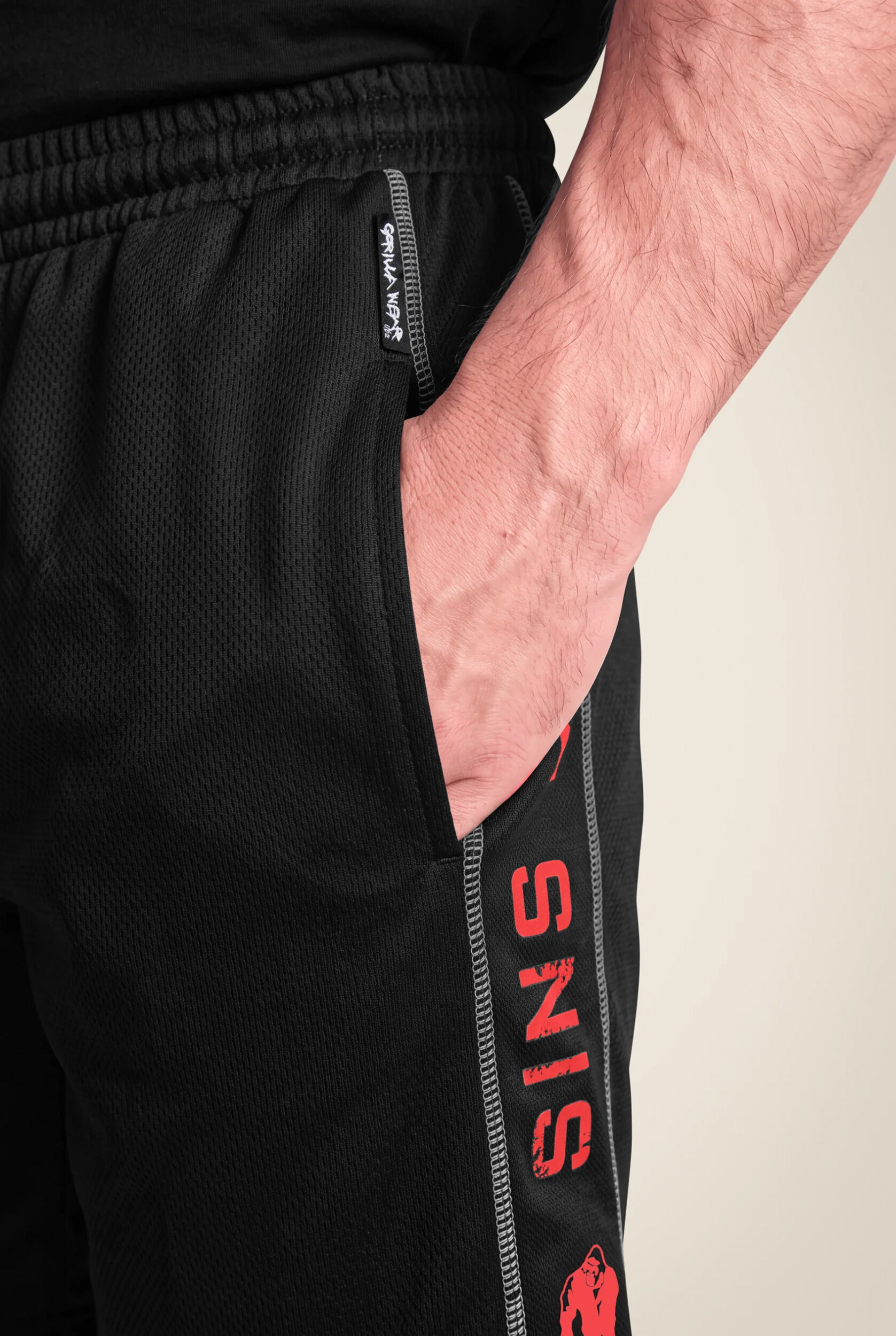 Functional Mesh Short Gorilla Wear - Noir/Rouge - vue 4