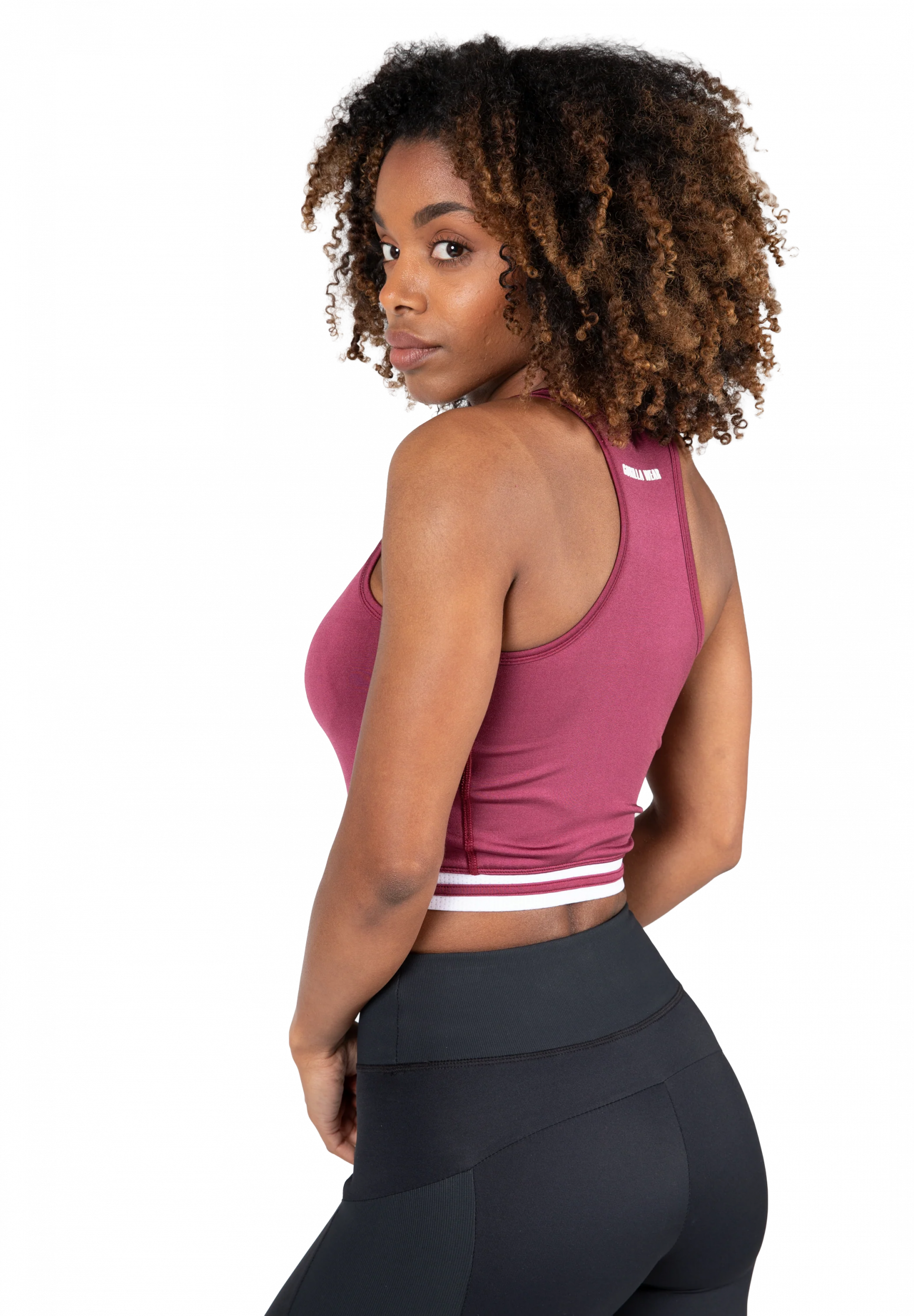 Mesa Zip Front Top court Gorilla Wear - Bordeaux - vue 2