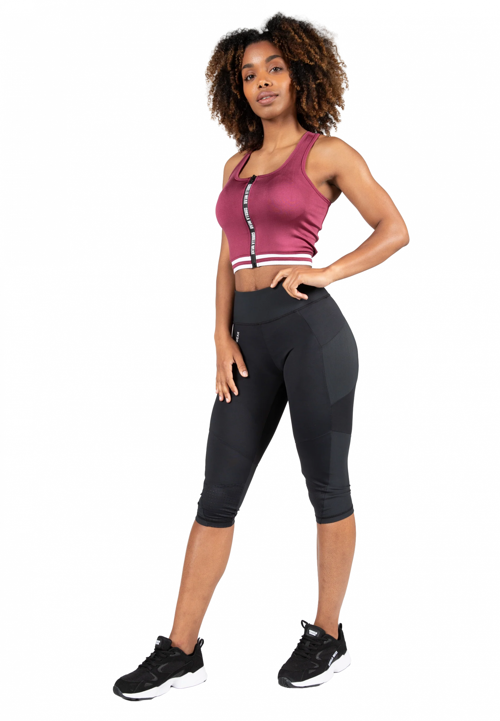Mesa Zip Front Top court Gorilla Wear - Bordeaux - vue 3