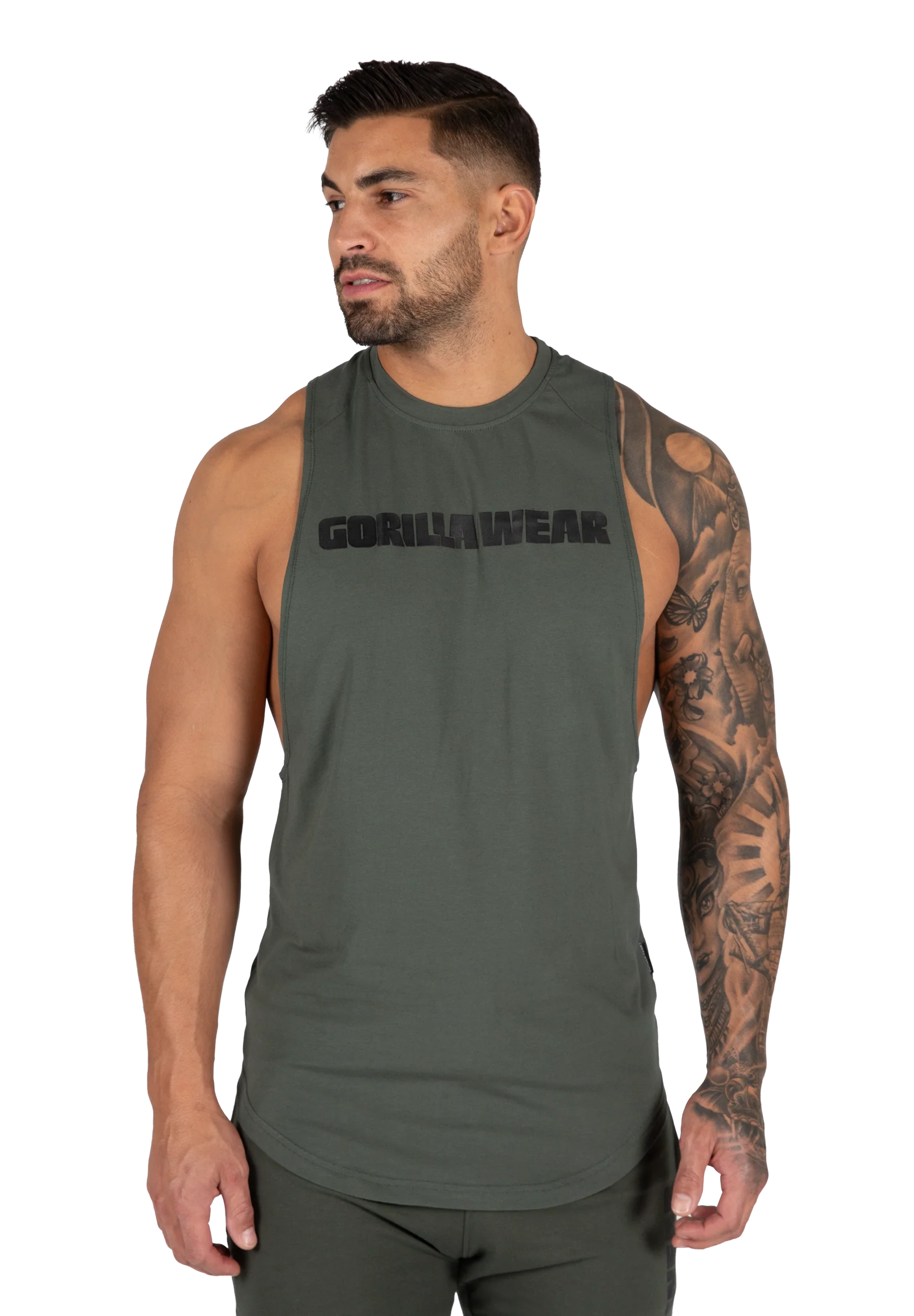 Milo Drop Armhole Débardeur Gorilla Wear - Vert, vue 1