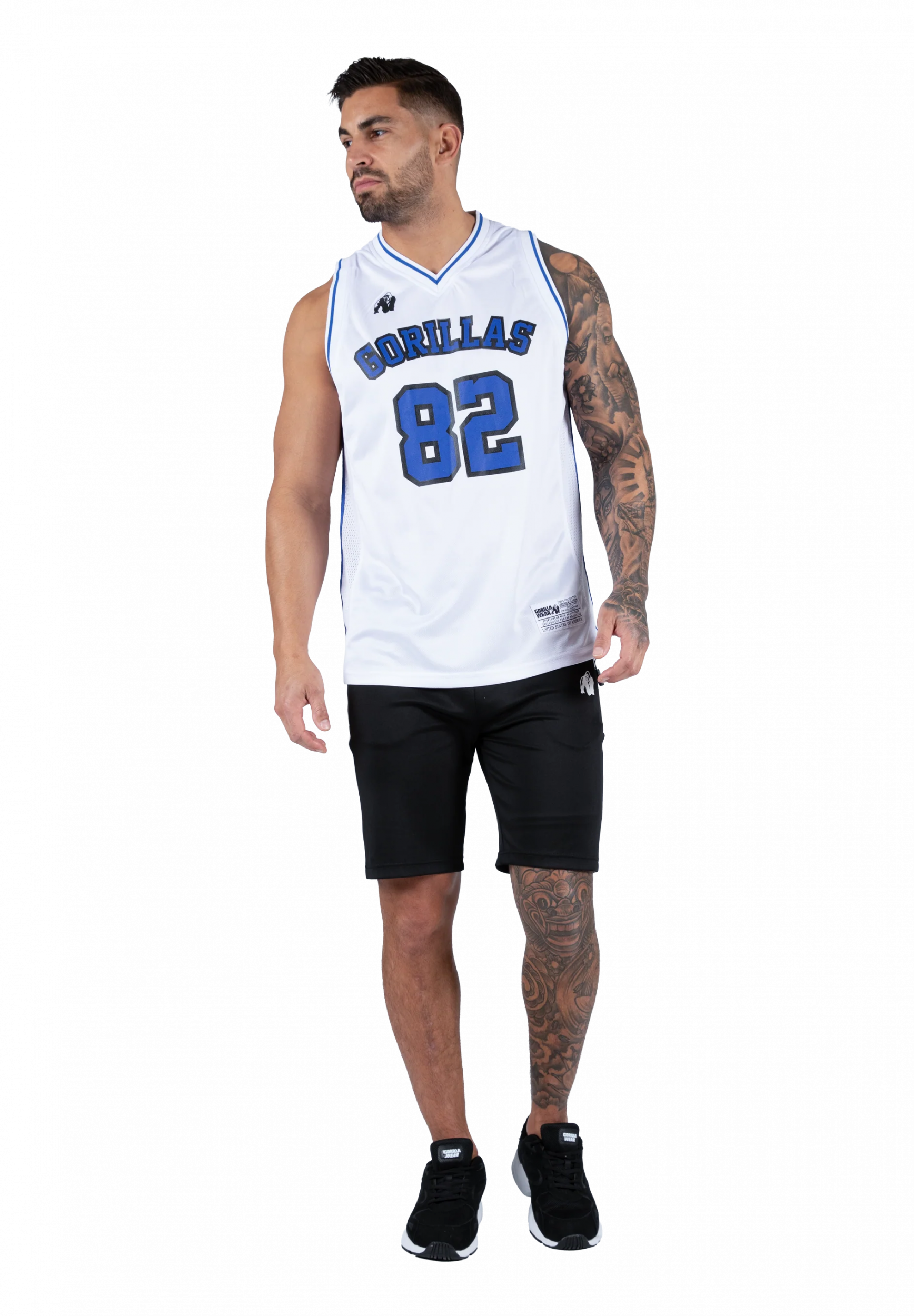 San Mateo Jersey Débardeur Gorilla Wear - Blanc/Bleu, vue 3
