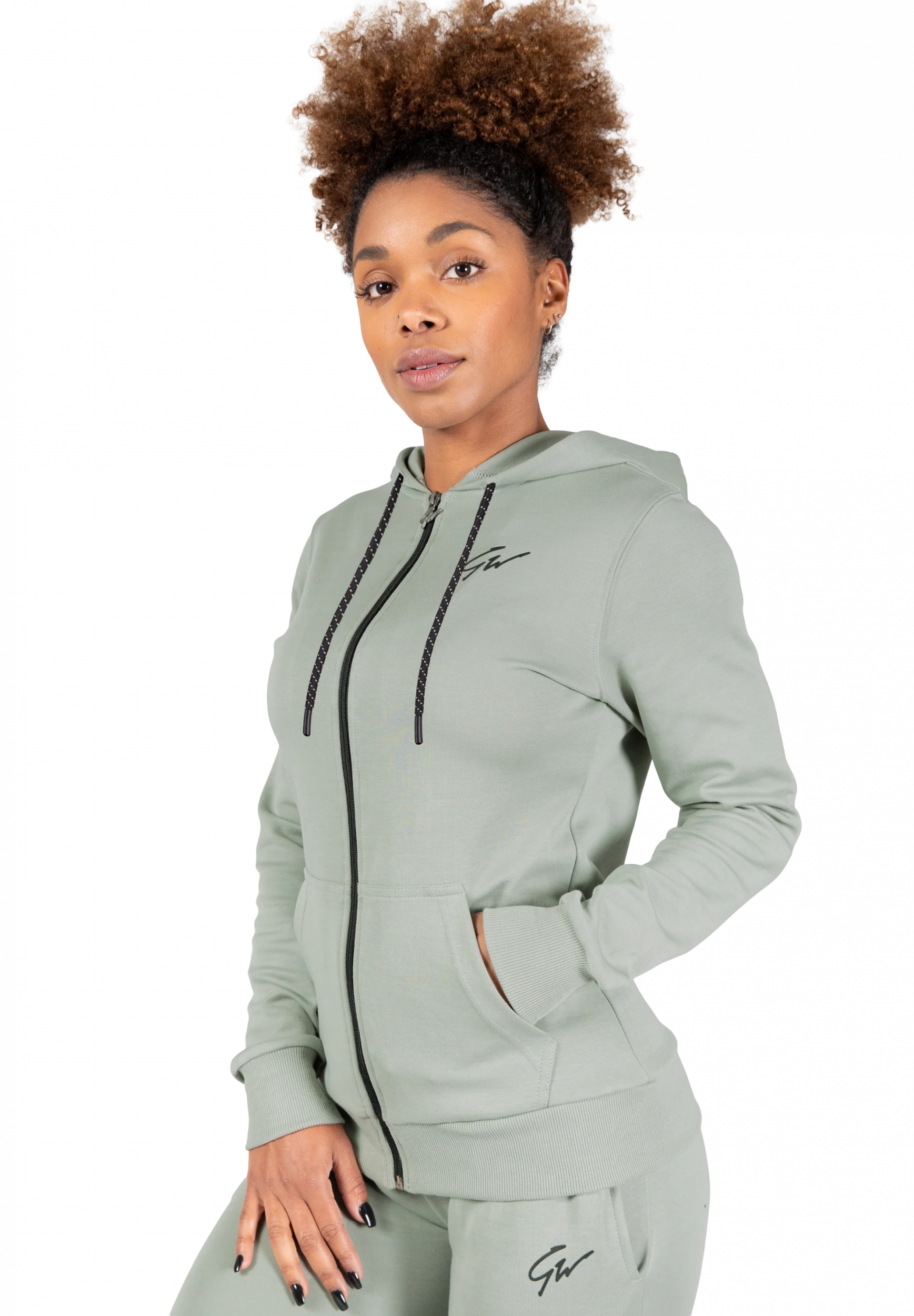 Pixley Zipped Sweat à capuche Gorilla Wear - Vert clair, vue 1