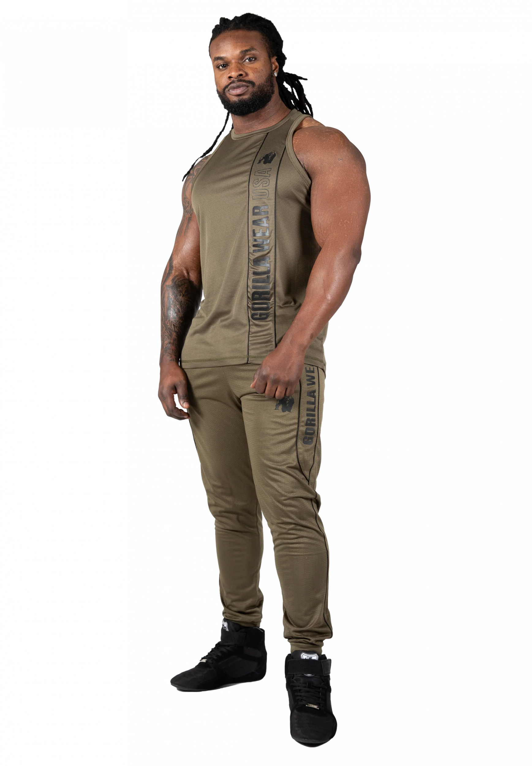 Branson débardeur Gorilla Wear - Vert kaki/Noir, photo 3