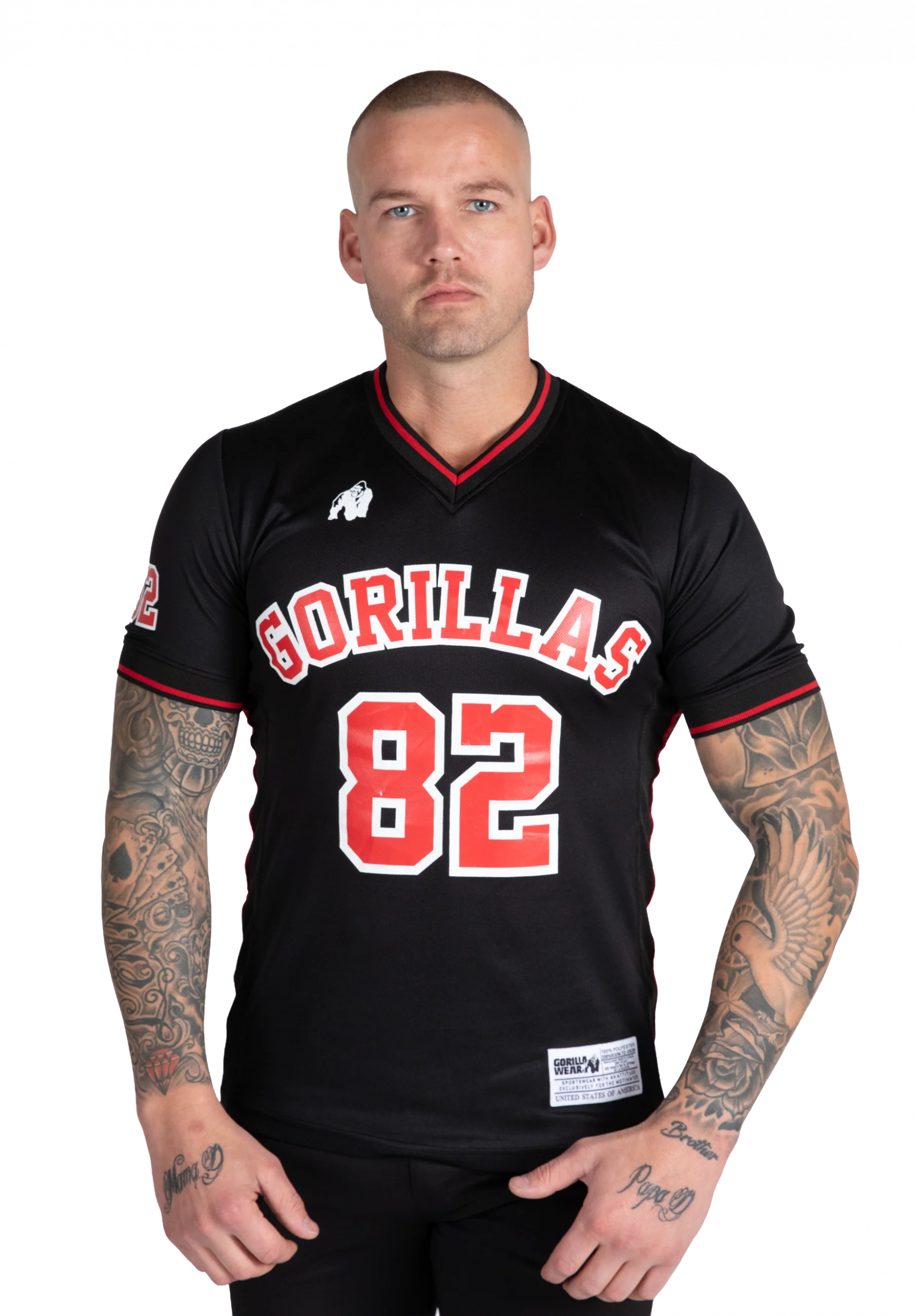 San Mateo T-shirt Gorilla Wear - Noir/Rouge, photo 1