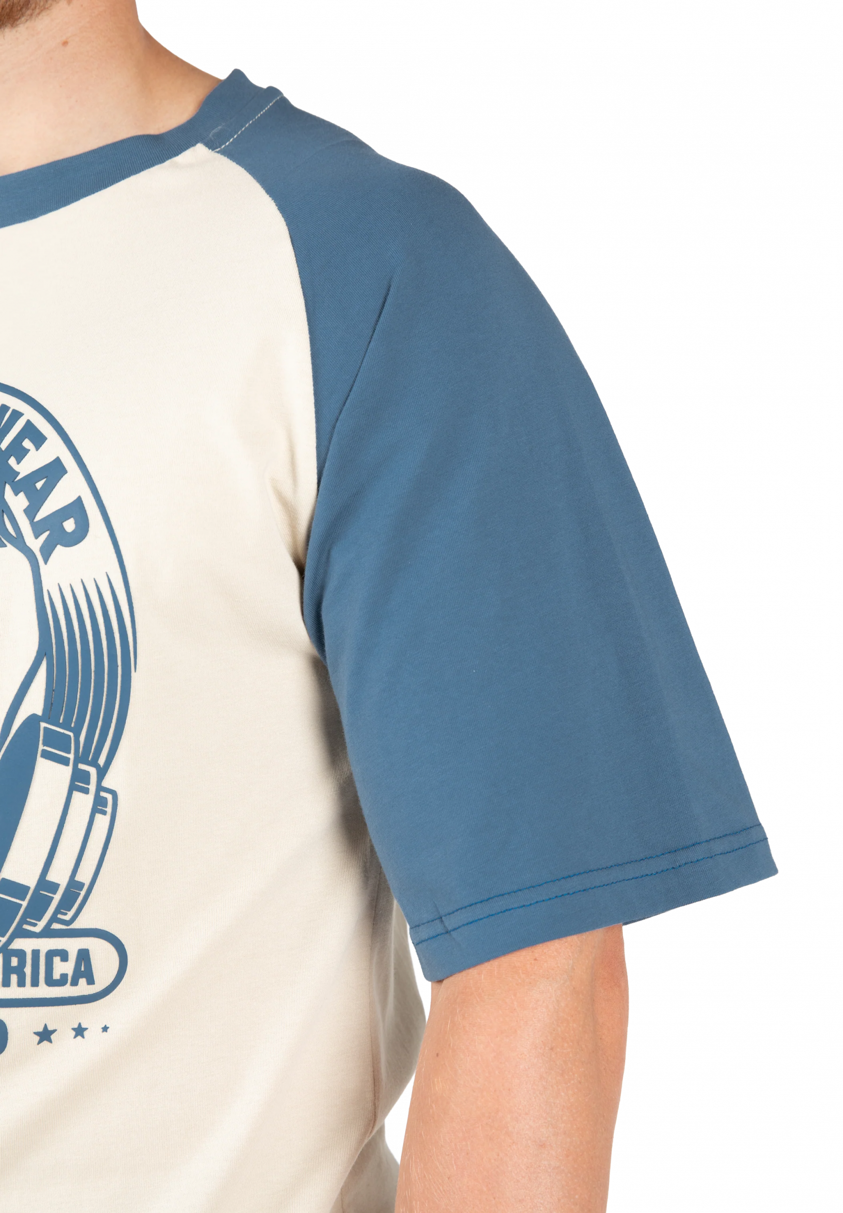 Logan Oversized T-shirt Gorilla Wear - Beige/Bleu, vue 4