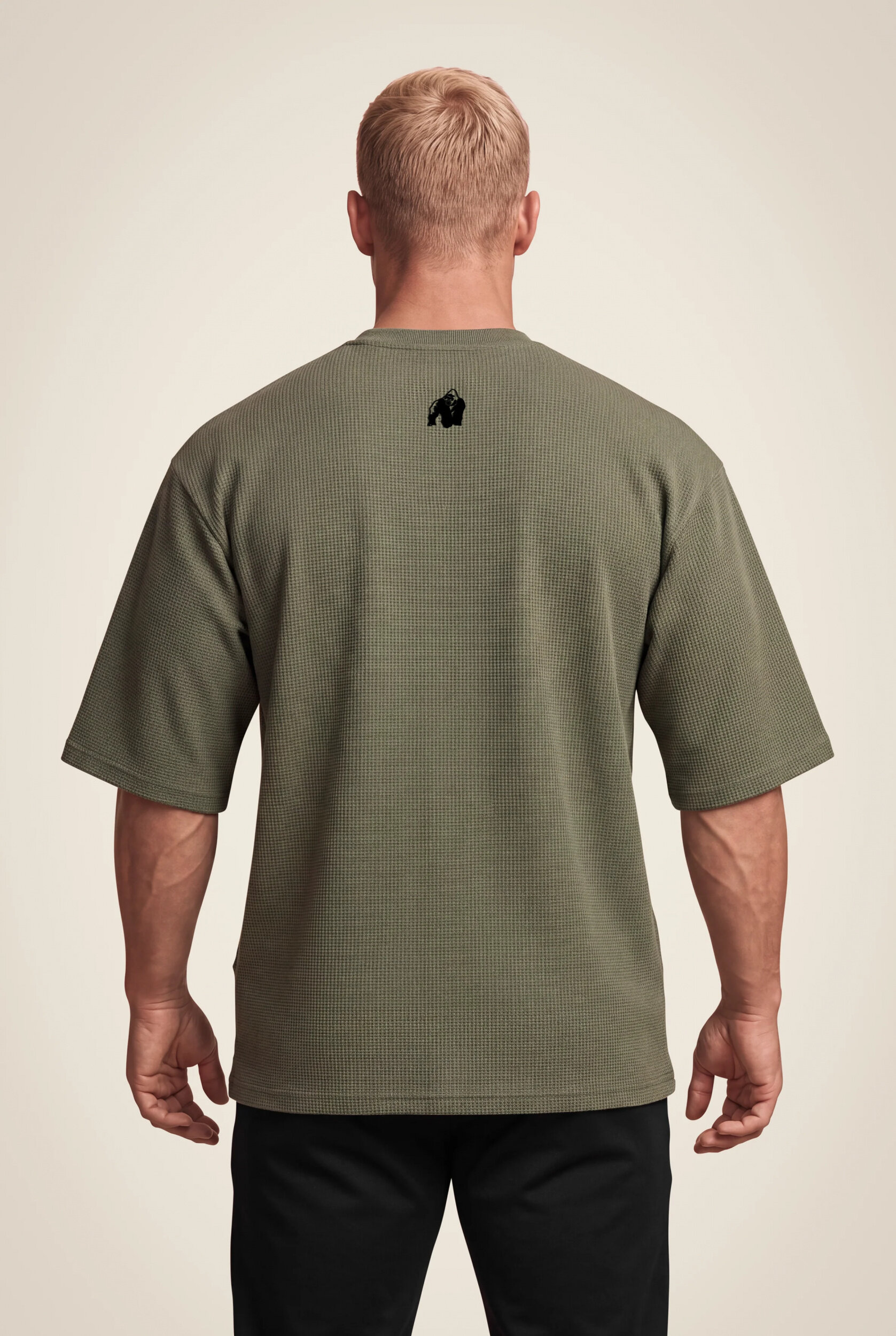 Idaho Oversized Waffle T-shirt Gorilla Wear - Vert kaki - vue 2