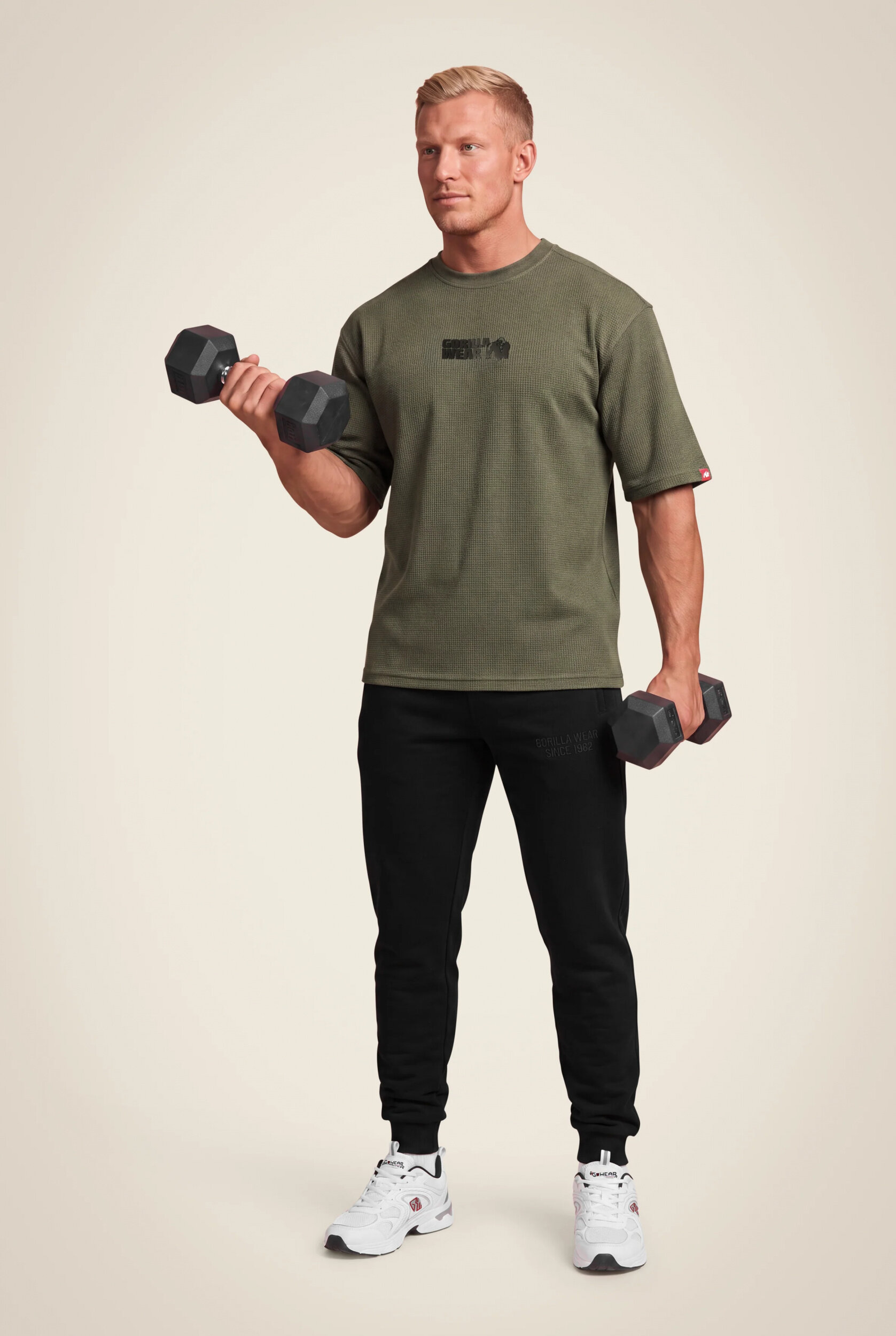 Idaho Oversized Waffle T-shirt Gorilla Wear - Vert kaki - vue 3
