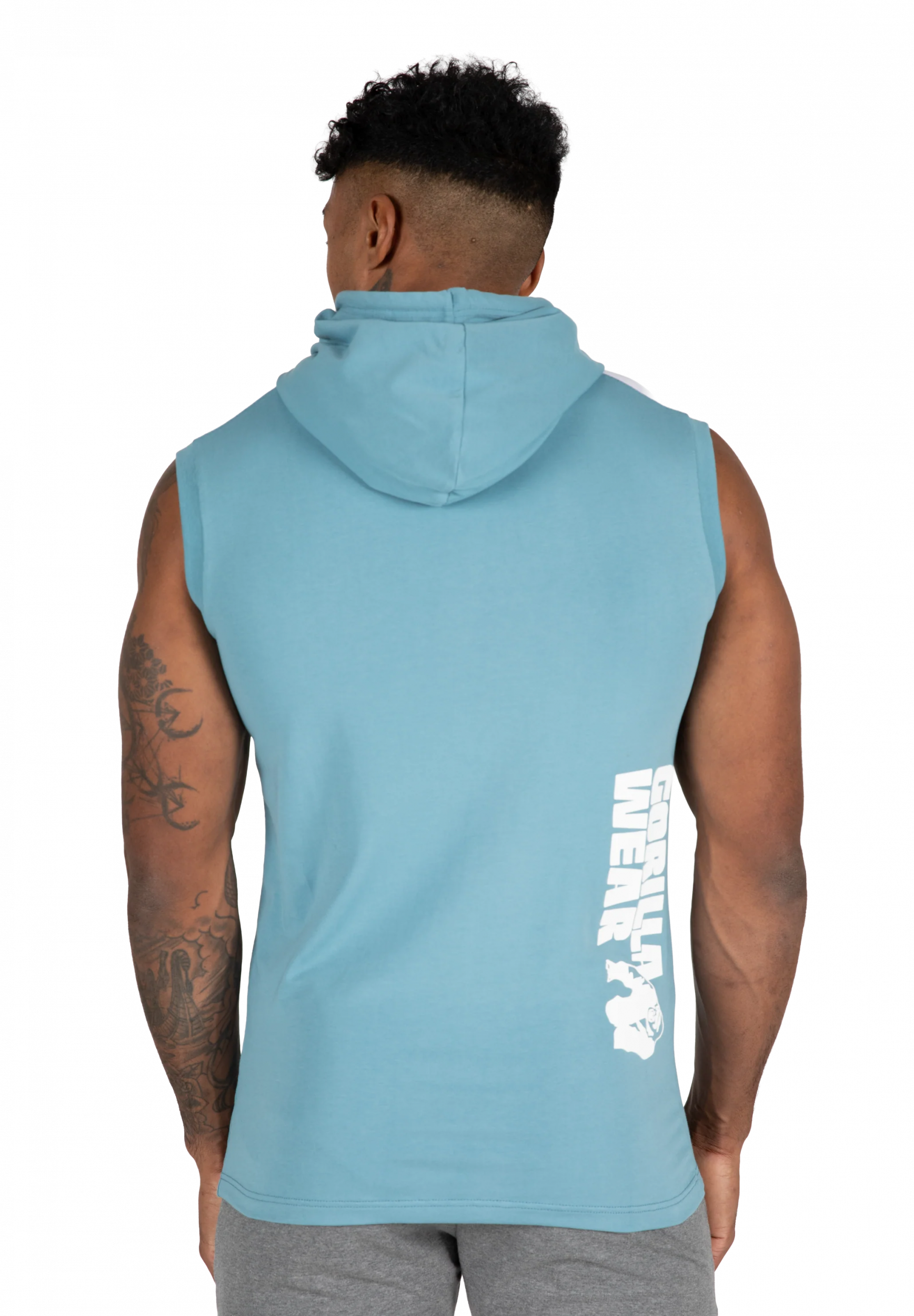 Oswego S/L Hooded T-shirt Gorilla Wear - Bleu - vue 2