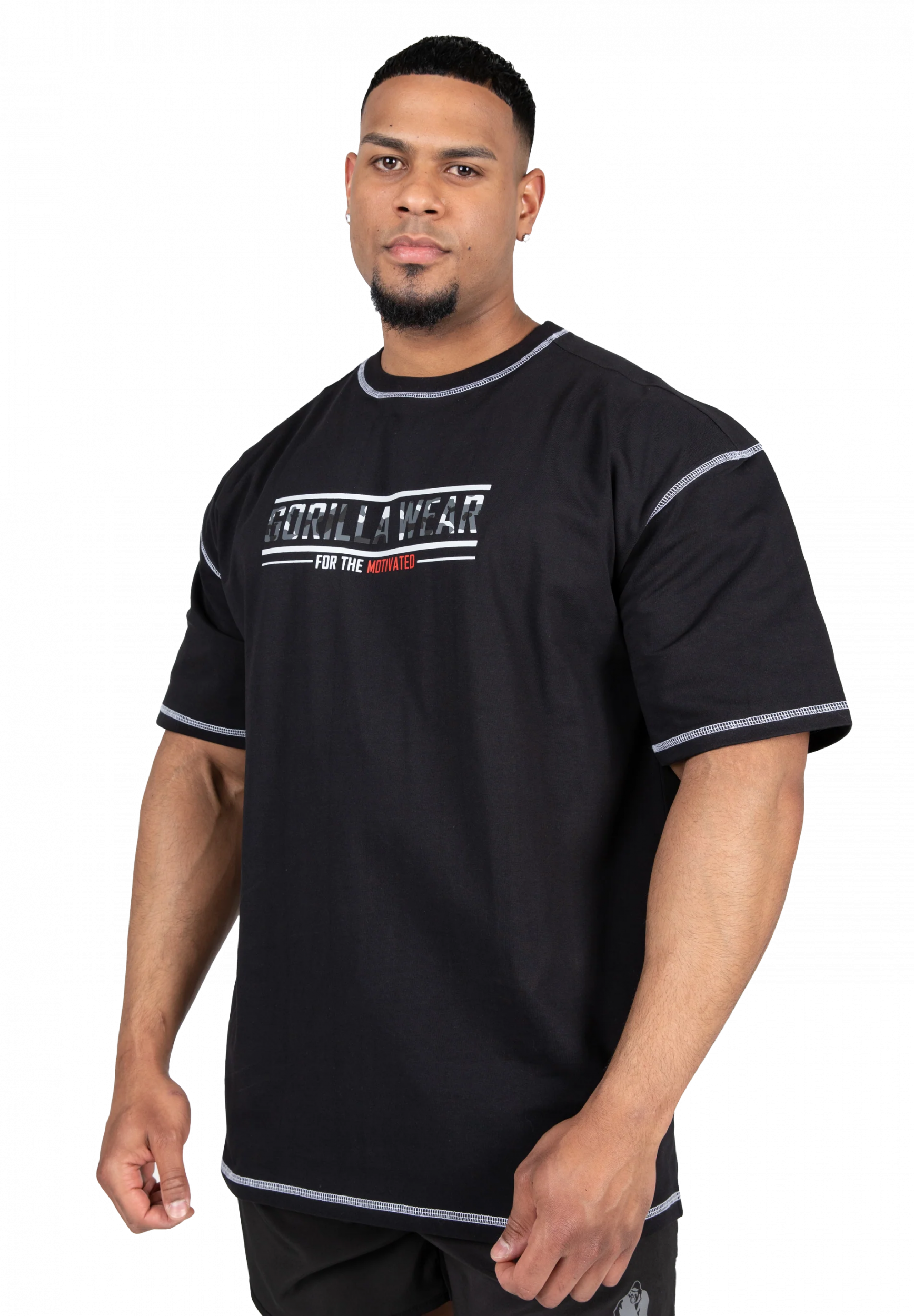 T-shirt oversize Saginaw Gorilla Wear homme - Noir