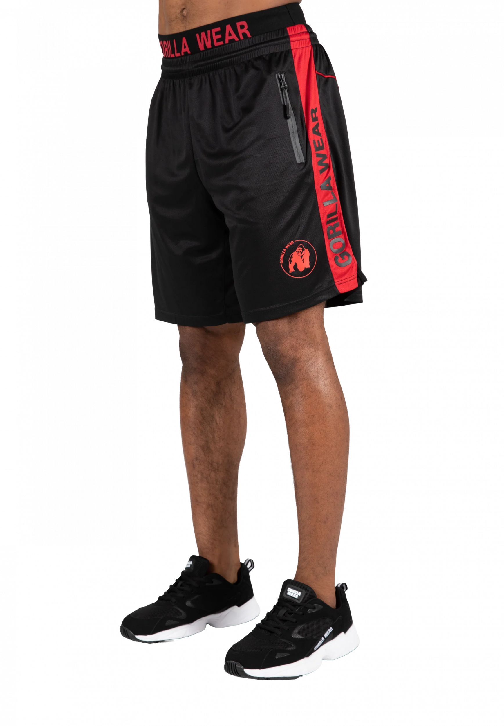 Short Atlanta Gorilla Wear homme - Noir/Rouge