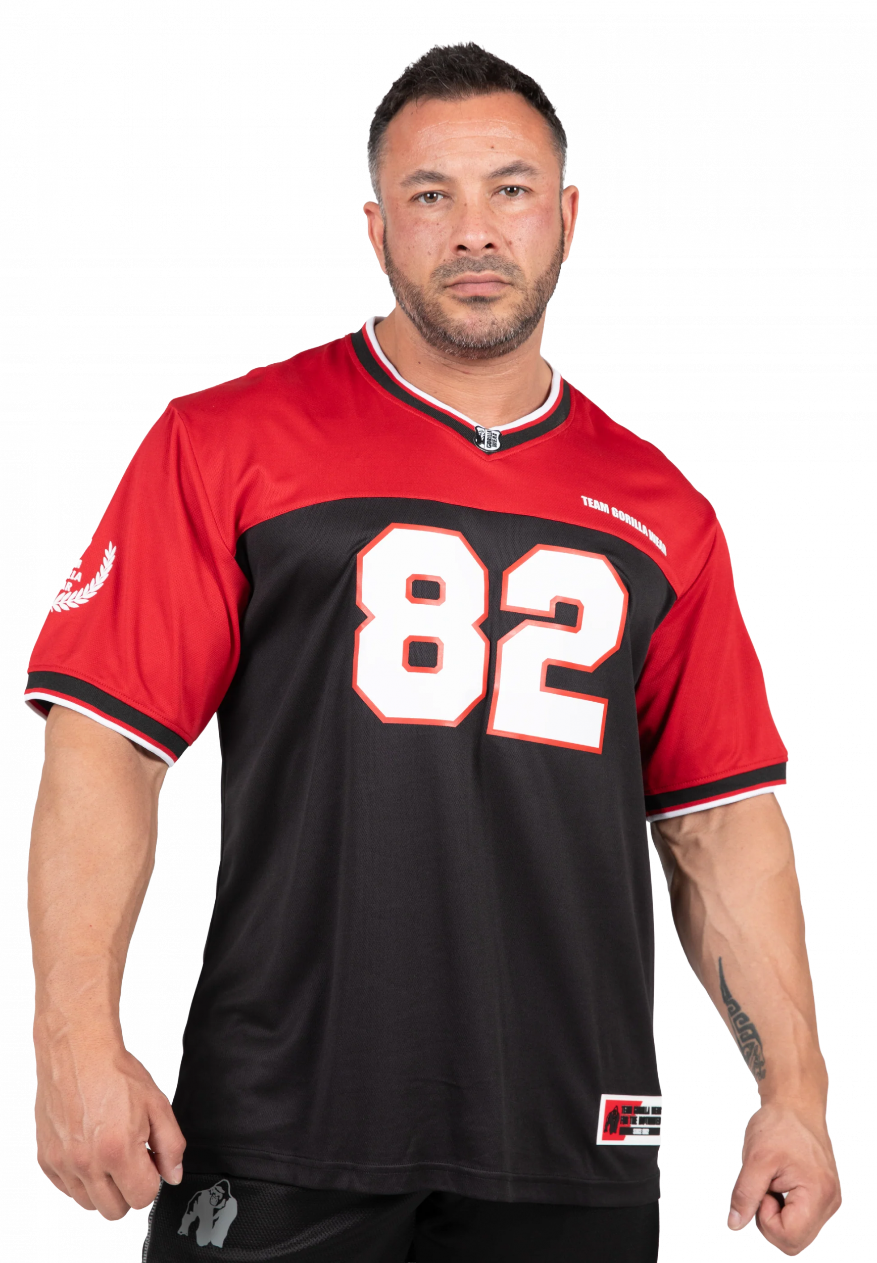 Maillot de football américain Trenton Gorilla Wear homme - Noir/Rouge