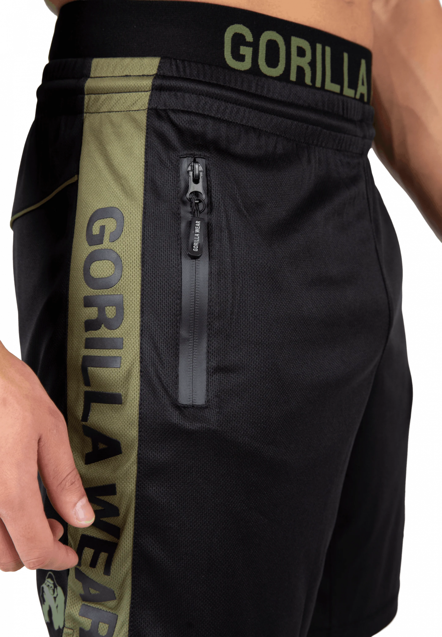 Short Atlanta Gorilla Wear homme - Noir/Vert 4
